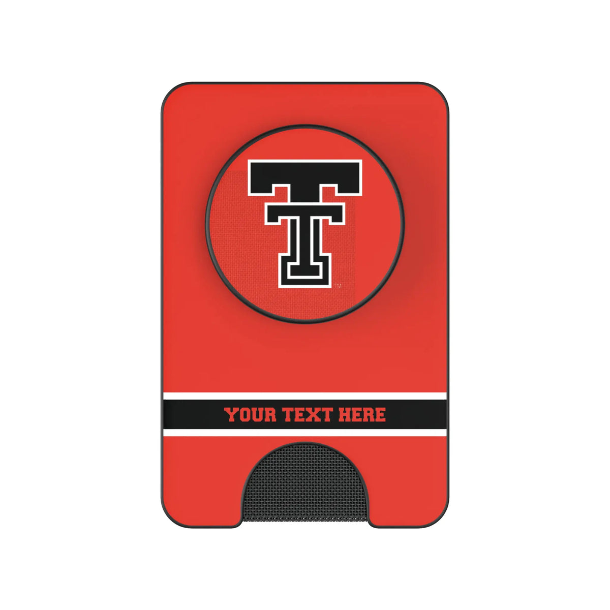 Texas Tech Red Raiders Personalized Endzone Solid Popsockets Wallet Magnetic