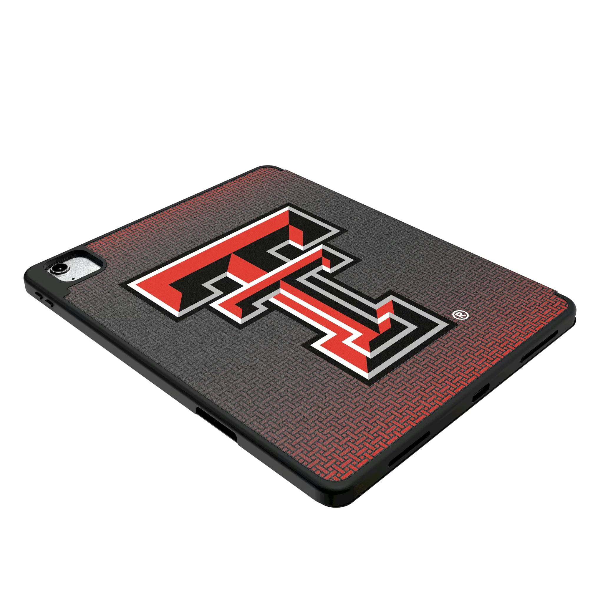 Texas Tech Red Raiders Personalized Linen iPad Tablet Case for Apple iPad - Isometric View