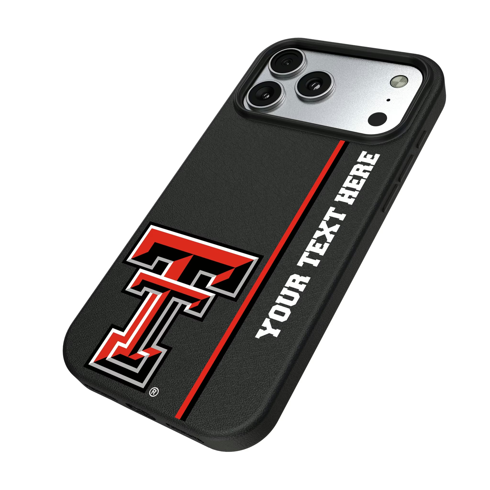 Texas Tech Red Raiders Personalized Sidebard iPhone MagSafe Compatible Phone Case for Apple iPhone - Isometric View#Device_iPhone 17 Pro Max