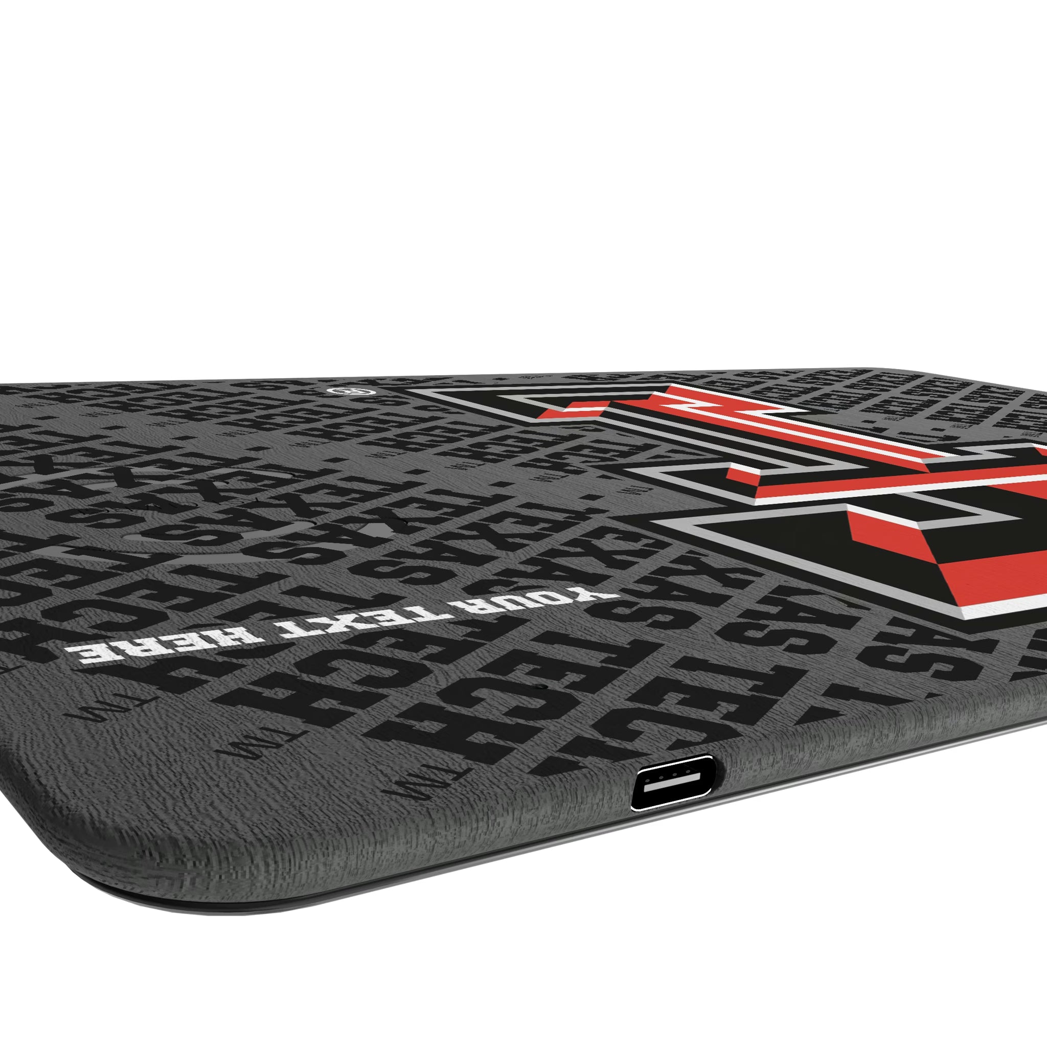 Texas Tech Red Raiders Personalized Tilt 15-Watt Wireless Charger and Mouse Pad