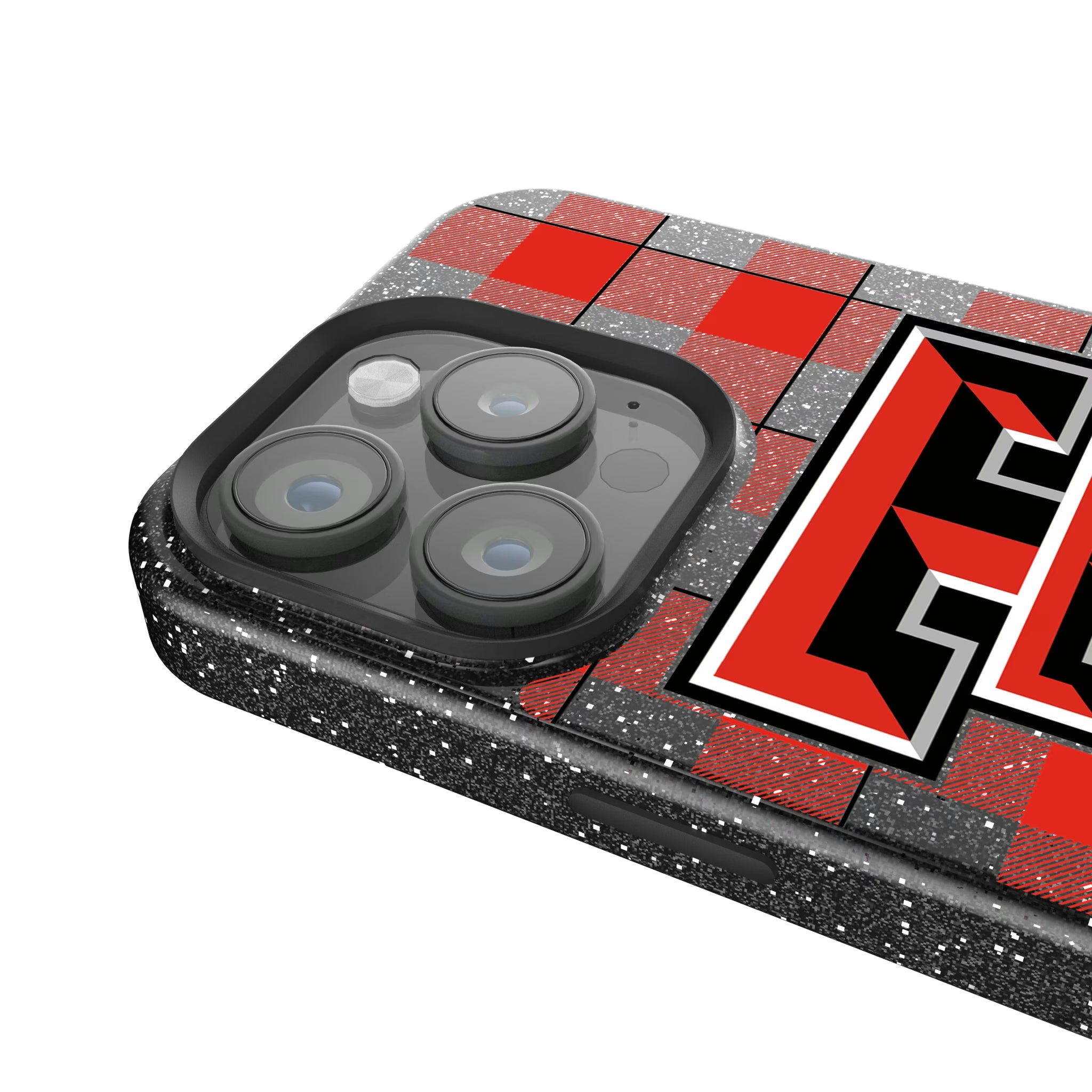 Texas Tech Red Raiders Plaid iPhone Bling Phone Case for Apple iPhone - Detail