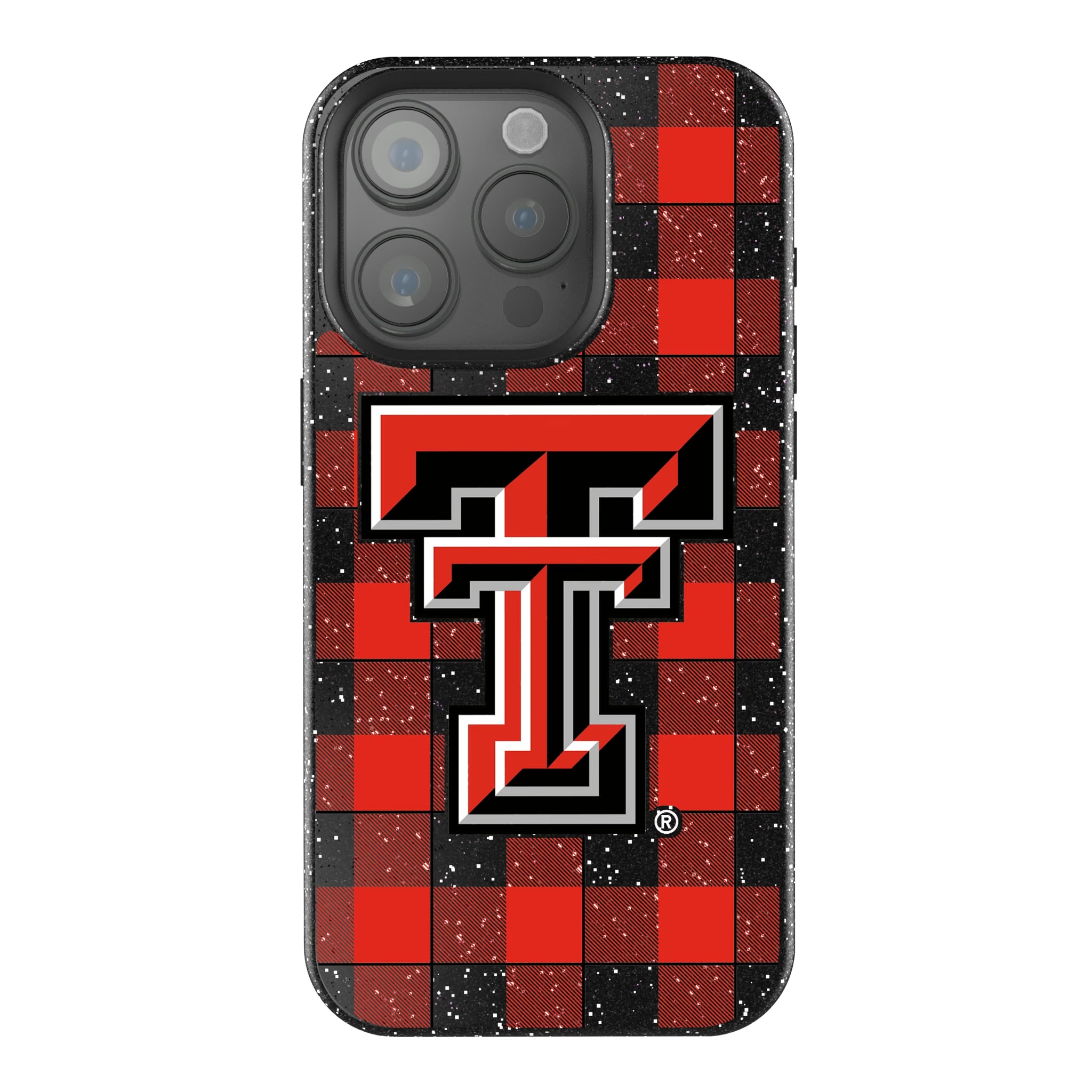 Texas Tech Red Raiders Plaid iPhone Bling Phone Case for Apple iPhone