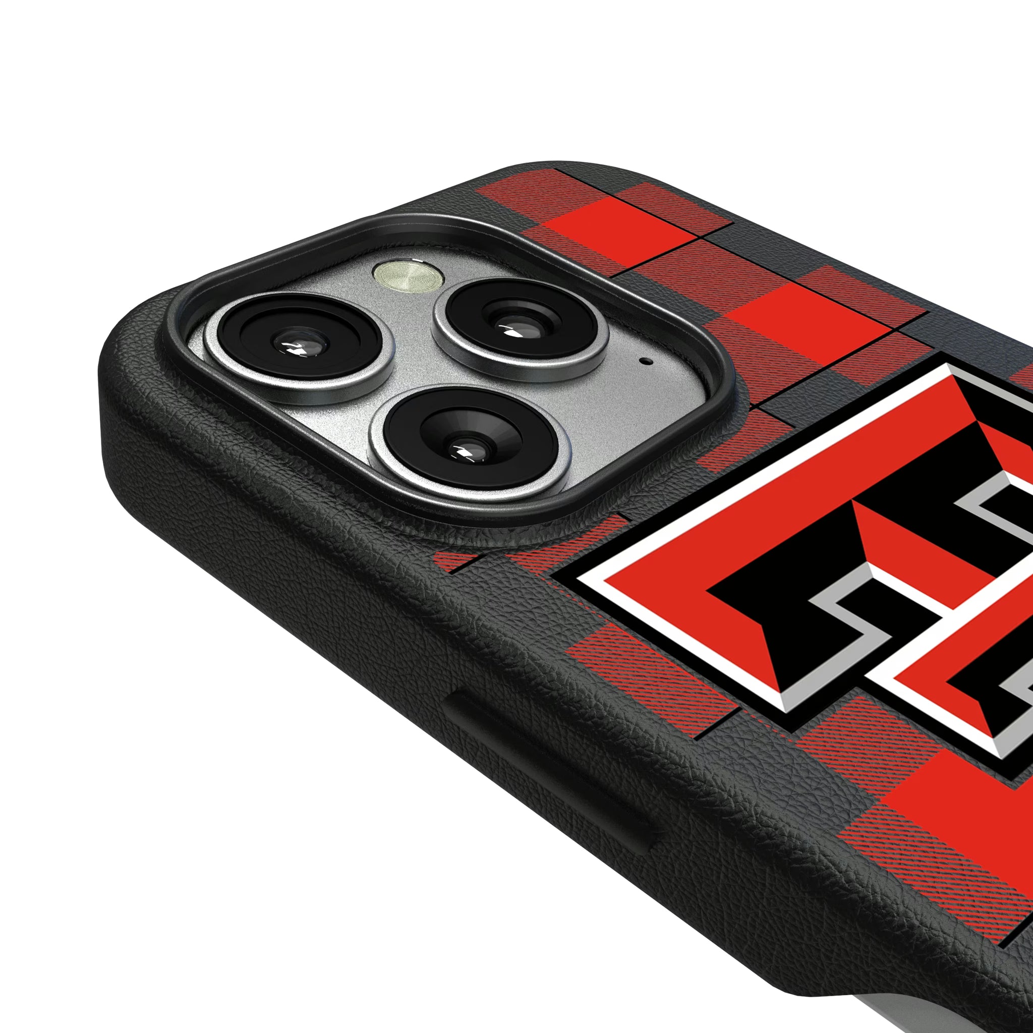 Texas Tech Red Raiders Plaid iPhone MagSafe Compatible Phone Case for Apple iPhone - Detail
