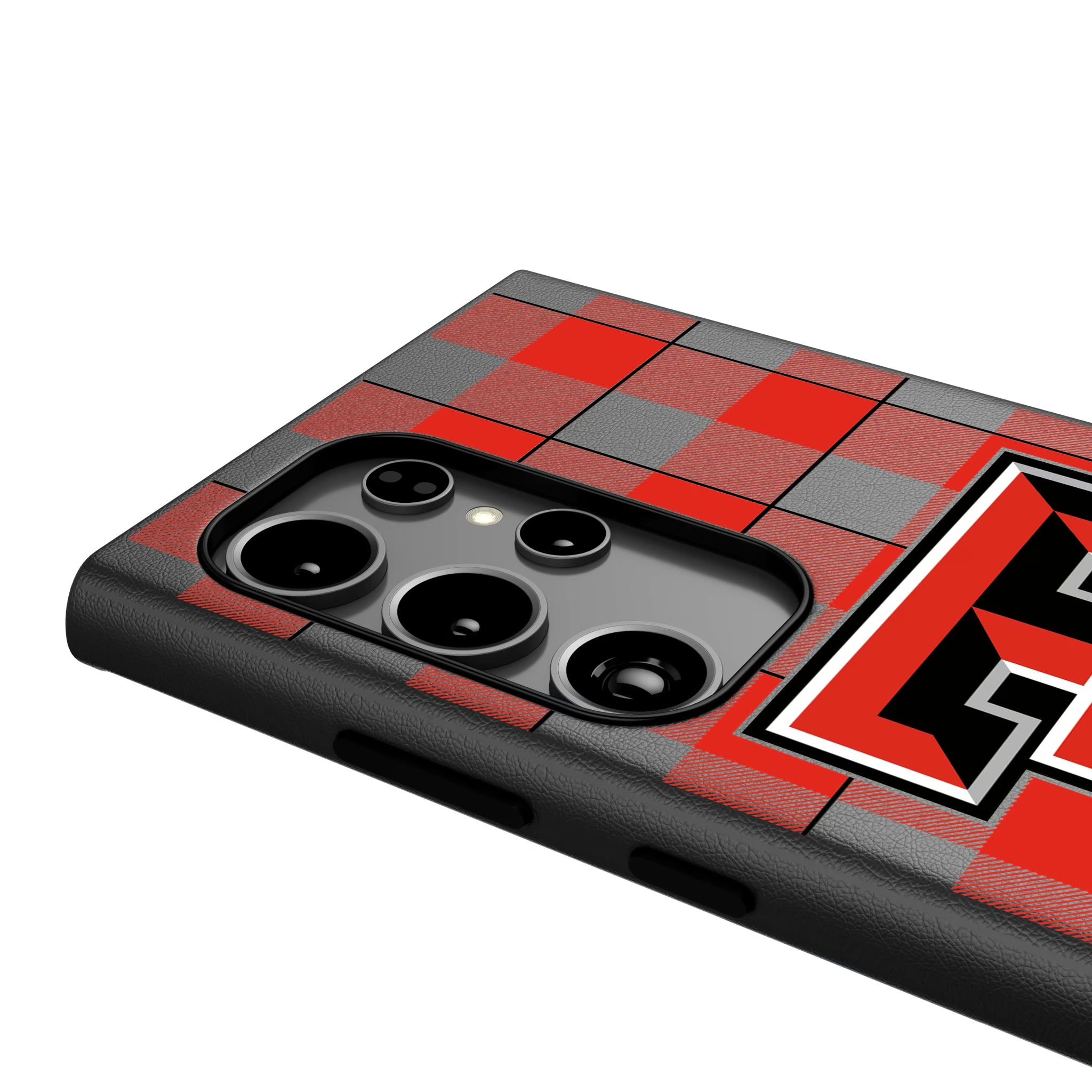 Texas Tech Red Raiders Plaid Galaxy MagSafe Compatible Phone Case for Samsung Galaxy - Detail