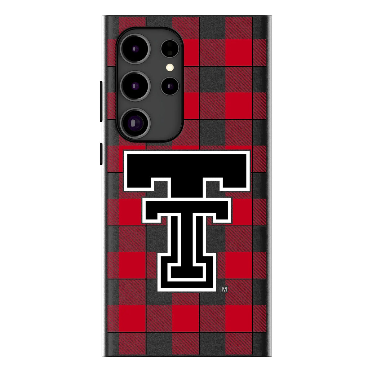 Texas Tech Red Raiders Plaid Galaxy MagSafe Compatible Phone Case for Samsung Galaxy#Device_Galaxy S24 Ultra