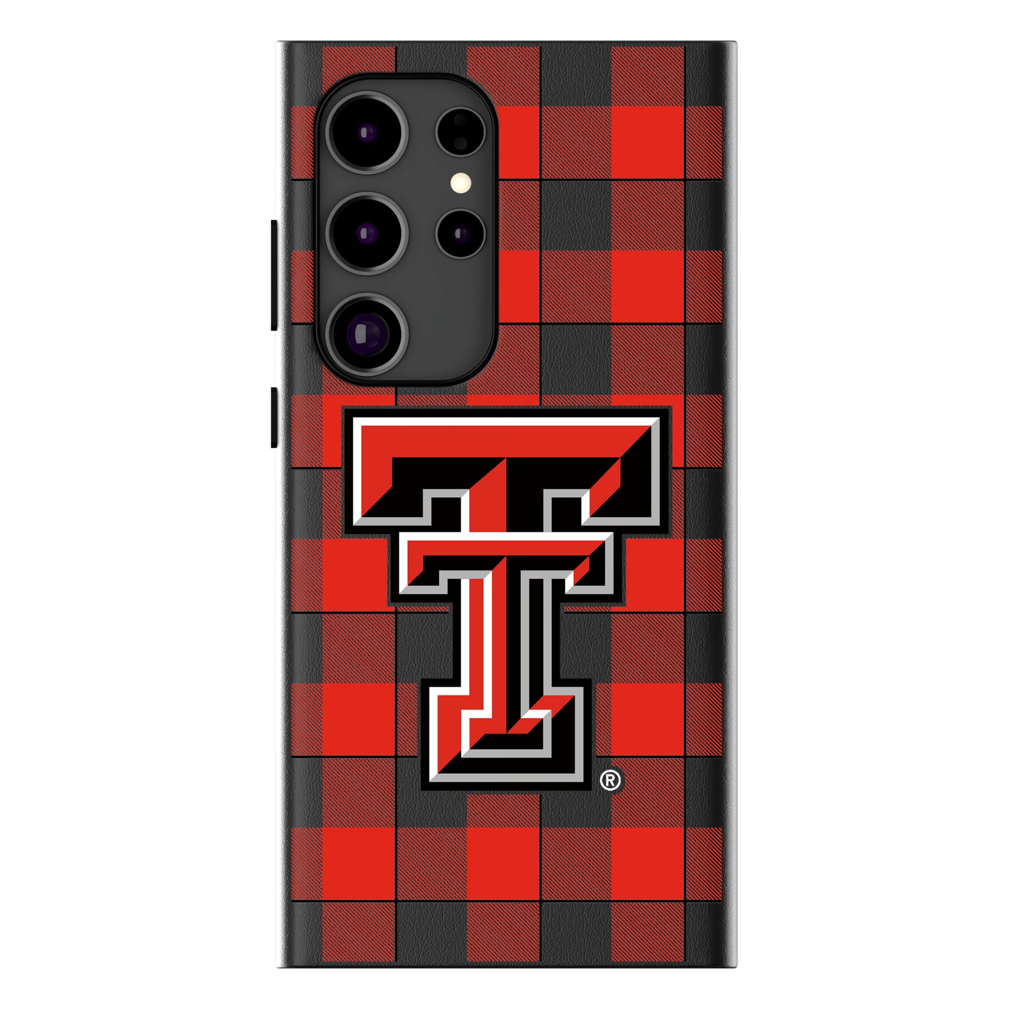 Texas Tech Red Raiders Plaid Galaxy MagSafe Compatible Phone Case for Samsung Galaxy
