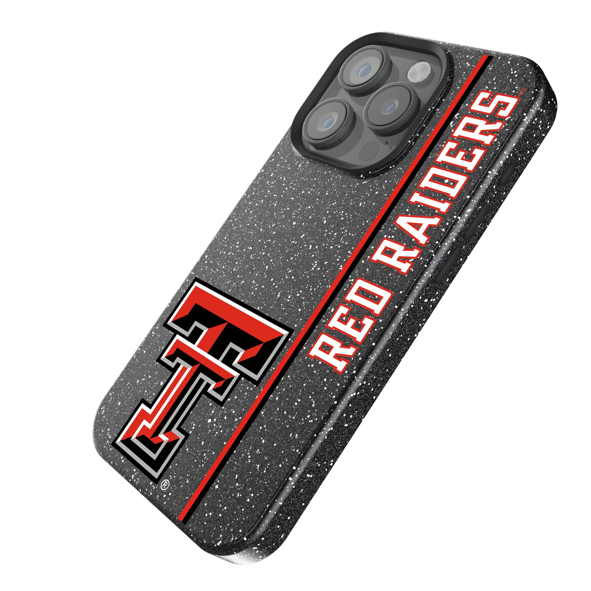 Texas Tech Red Raiders Sidebar iPhone Bling Phone Case for Apple iPhone - Isometric View