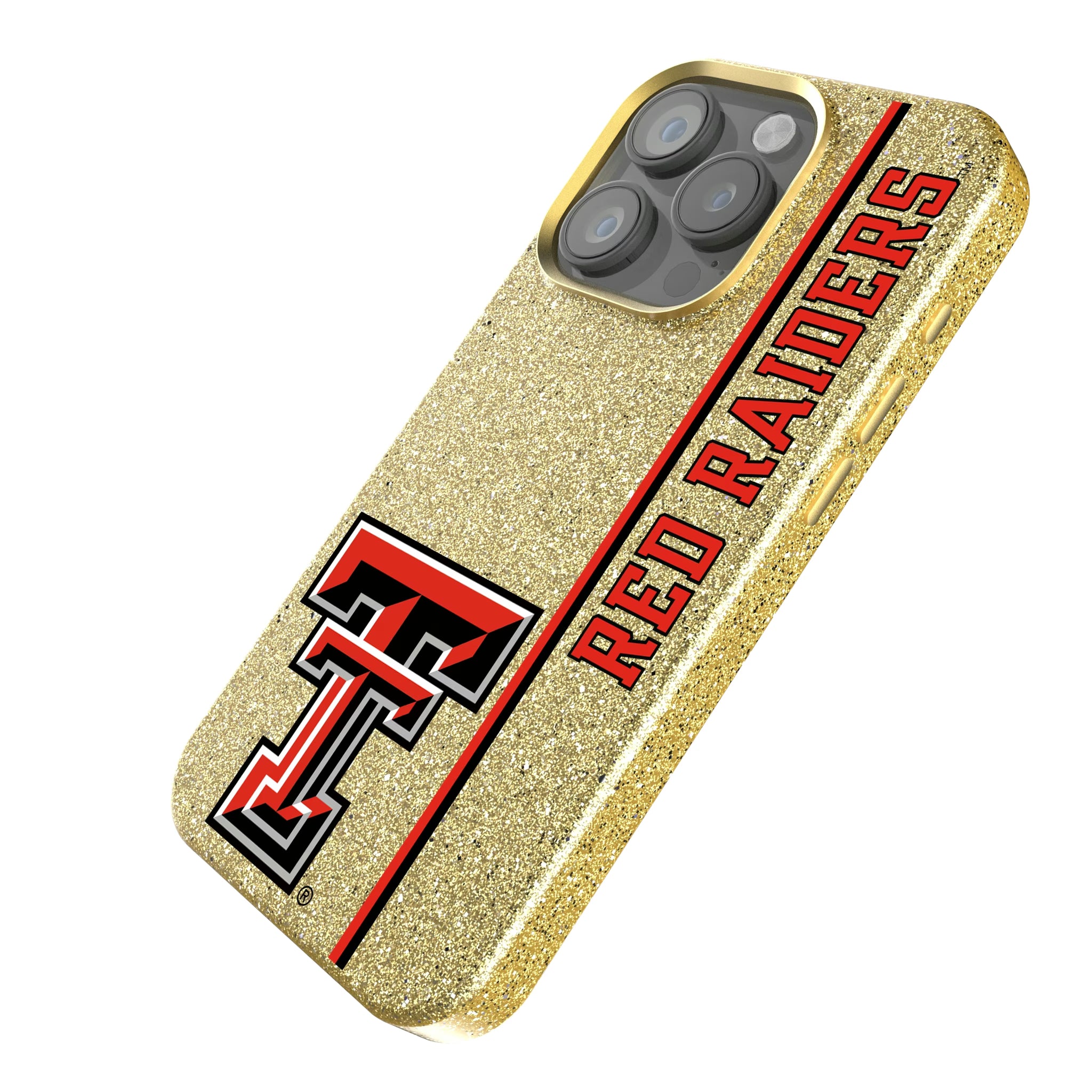 Texas Tech Red Raiders Sidebar iPhone Bling Phone Case for Apple iPhone - Isometric View