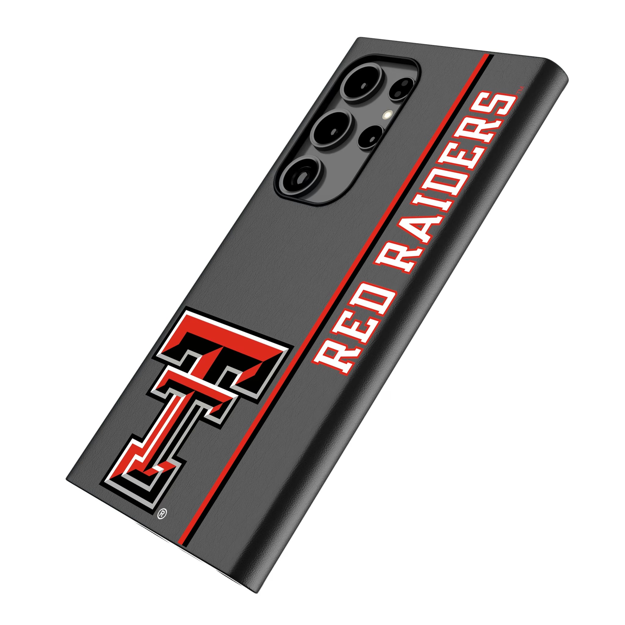 Texas Tech Red Raiders Sidebar Galaxy MagSafe Compatible Phone Case for Samsung Galaxy - Isometric View
