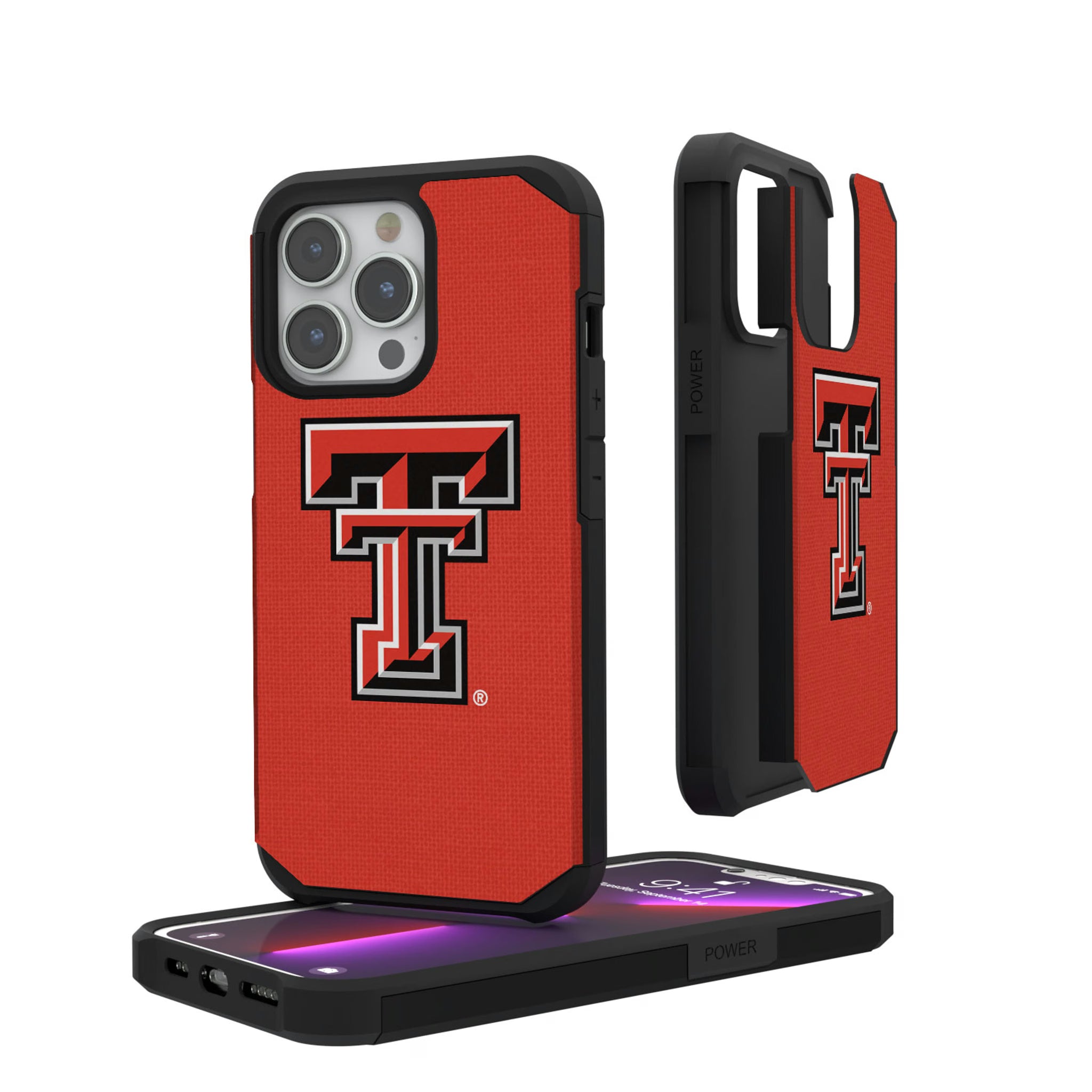 Texas Tech Red Raiders Solid iPhone Rugged Phone Case for Apple iPhone