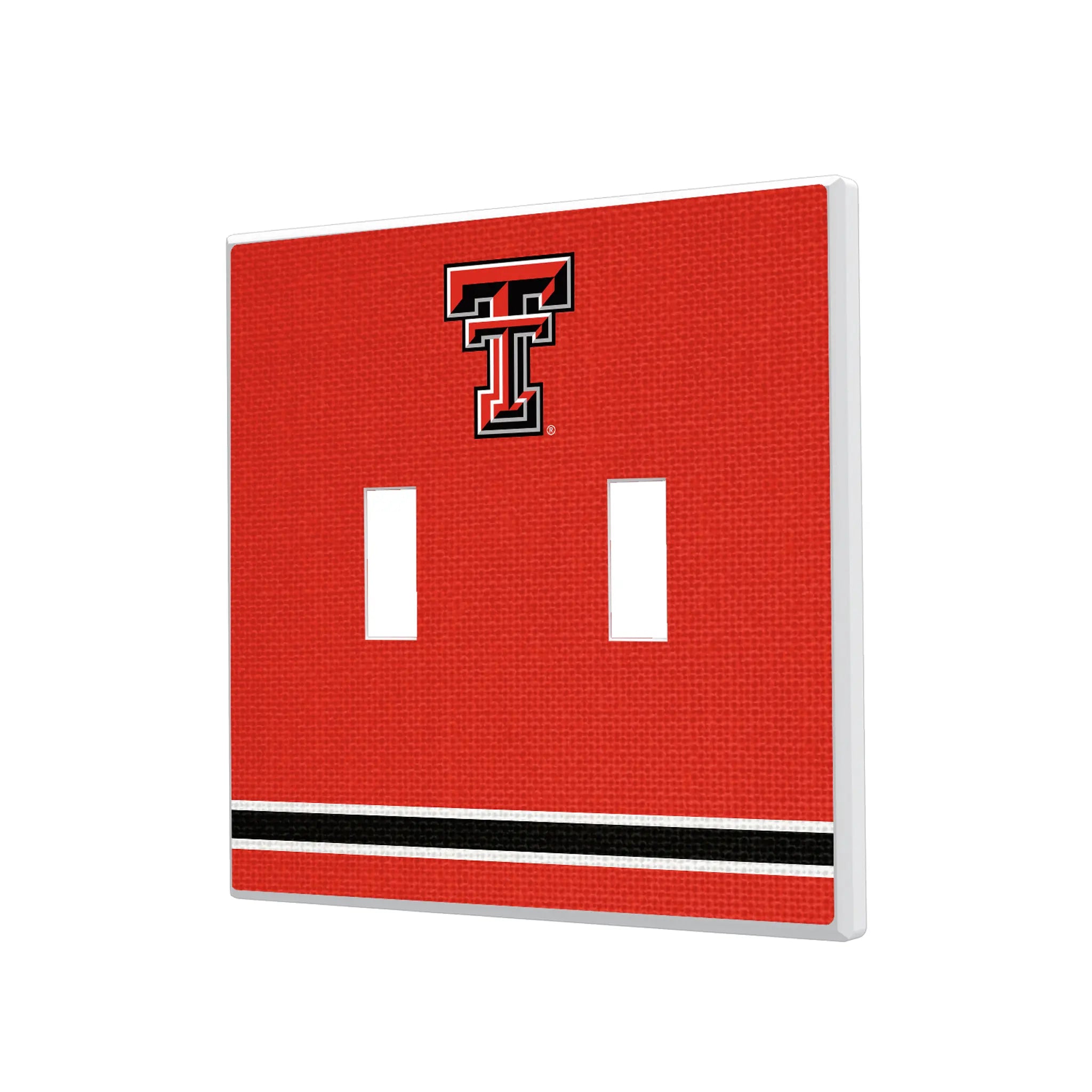 Texas Tech Red Raiders Stripe Hidden-Screw Light Switch Plate#Style_Double Toggle