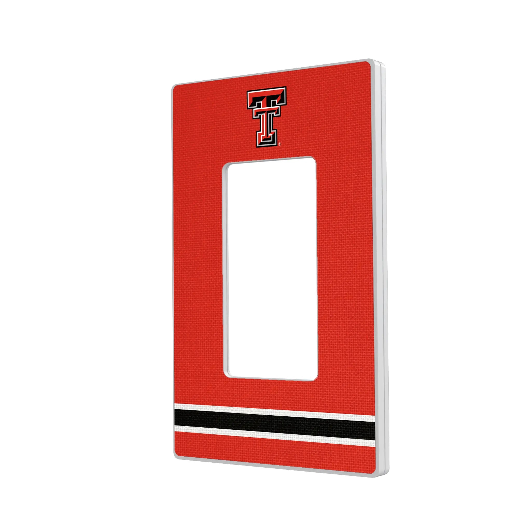 Texas Tech Red Raiders Stripe Hidden-Screw Light Switch Plate#Style_Single Rocker