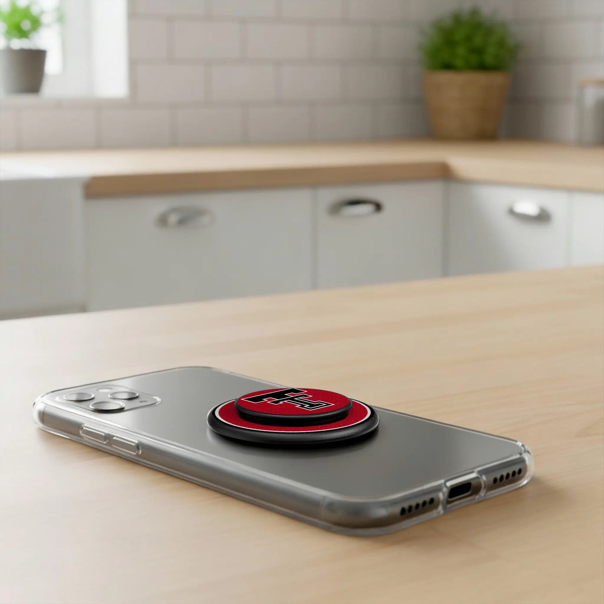 Texas Tech Red Raiders Stripe Popsockets Round Magnetic - Lifestyle
