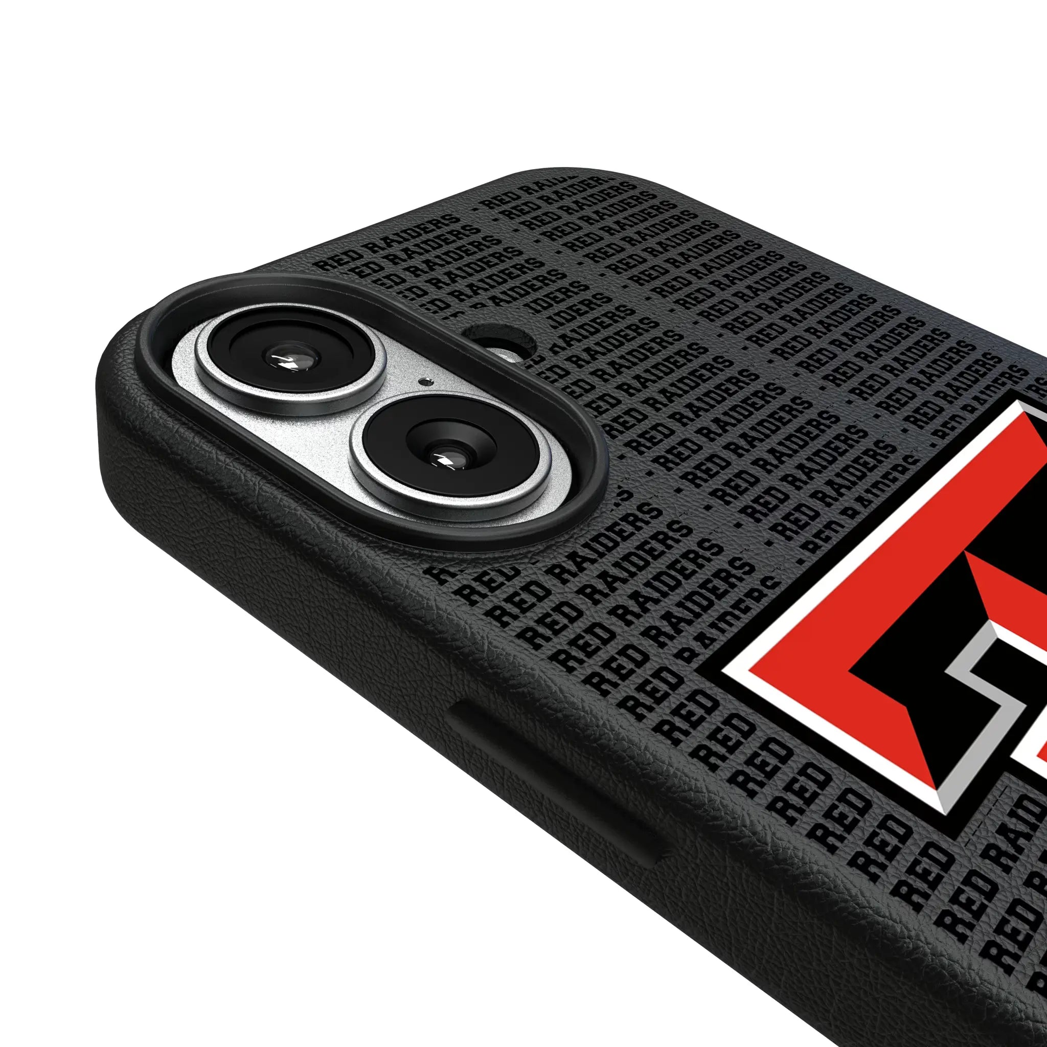 Texas Tech Red Raiders Text Backdrop iPhone MagSafe Compatible Phone Case for Apple iPhone - Detail#Device_iPhone 17