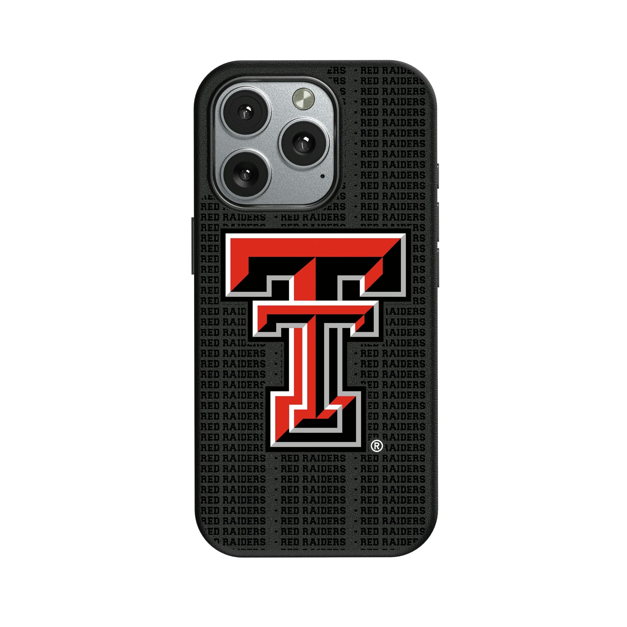 Texas Tech Red Raiders Text Backdrop iPhone MagSafe Compatible Phone Case for Apple iPhone