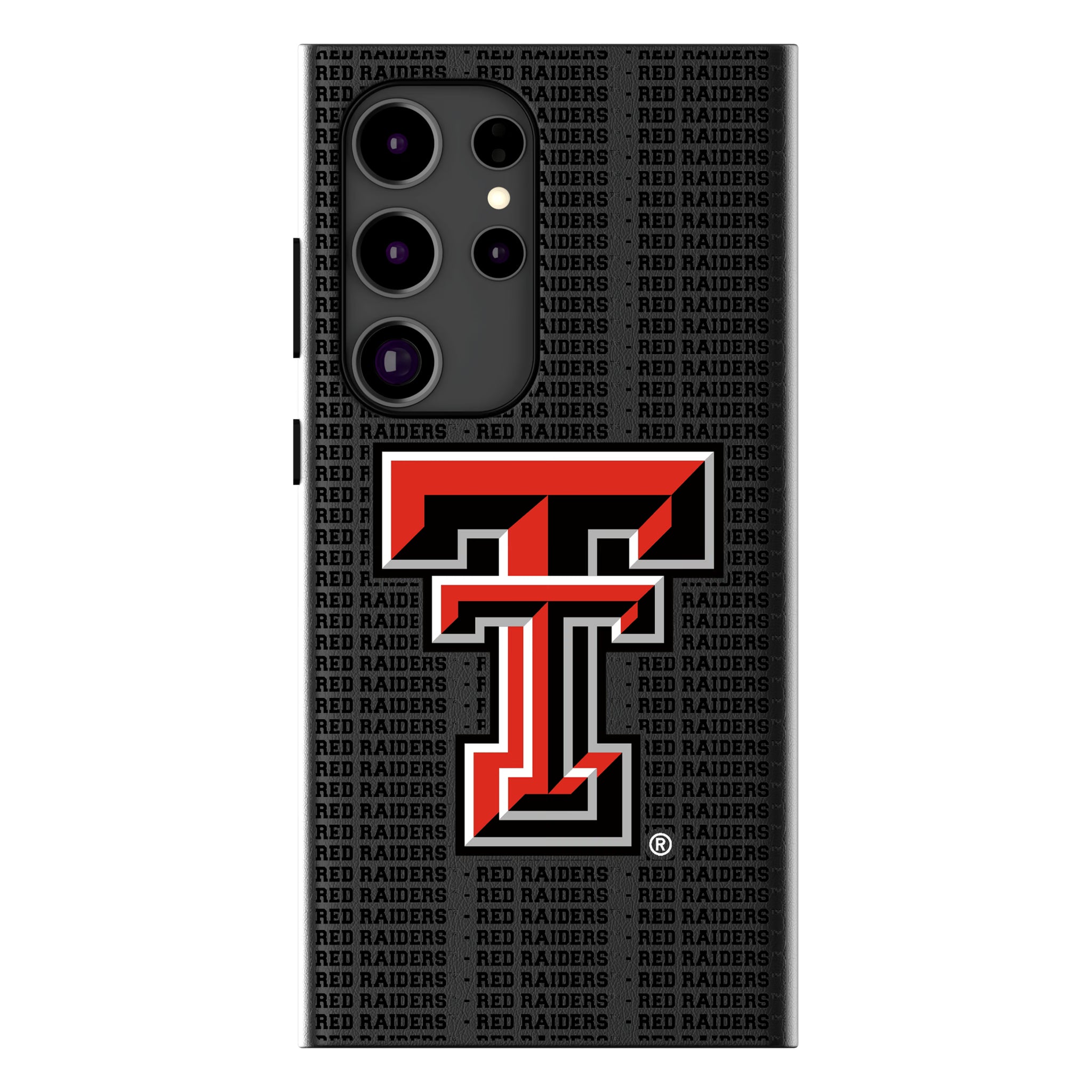Texas Tech Red Raiders Text Backdrop Galaxy MagSafe Compatible Phone Case for Samsung Galaxy