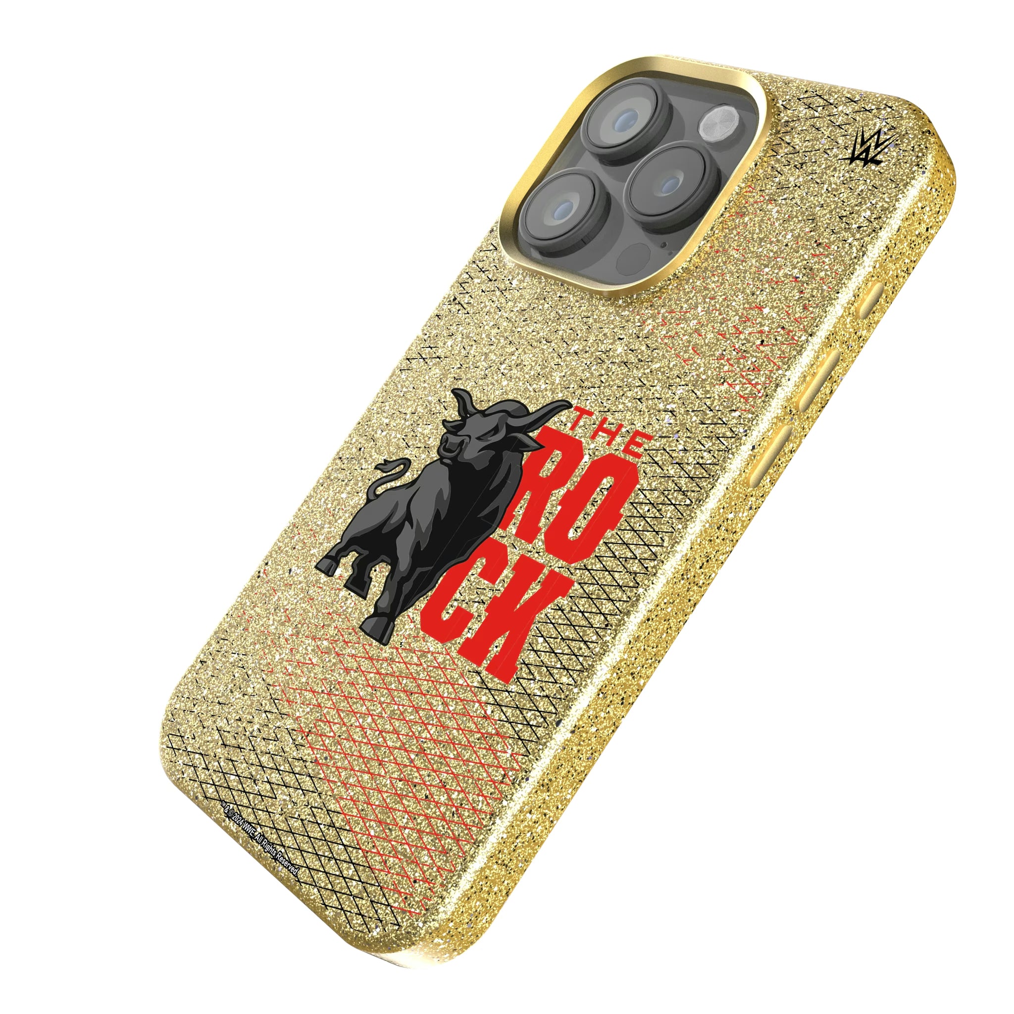 The Rock Steel iPhone Bling Phone Case for Apple iPhone - Isometric View