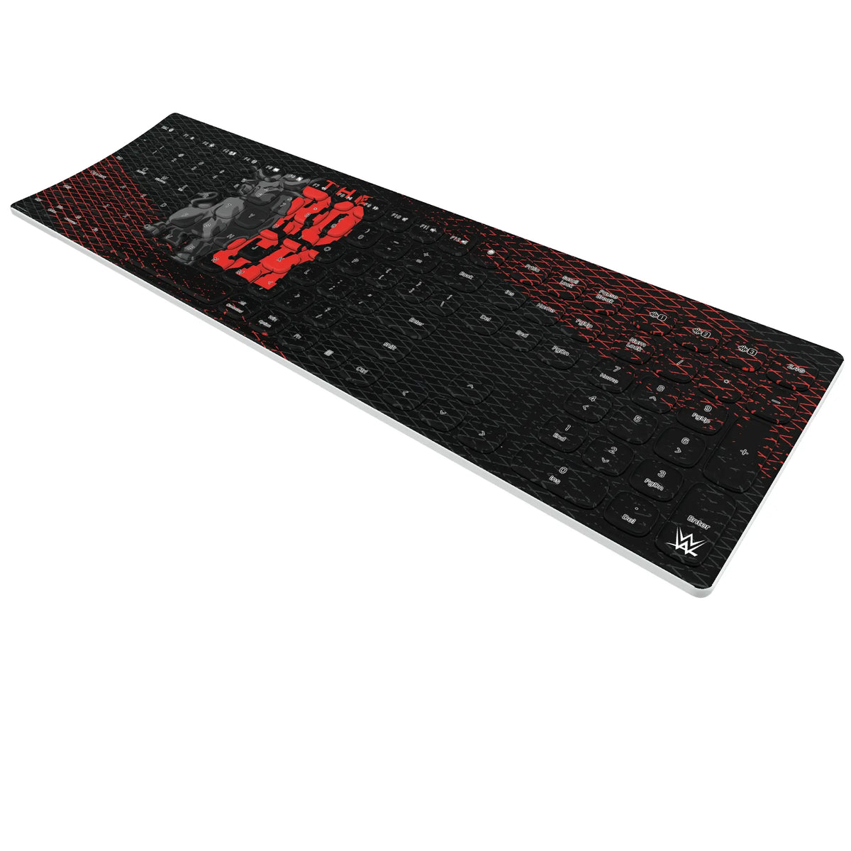 The Rock Steel KKB605 Curved Wireless Keyboard - Isometric View