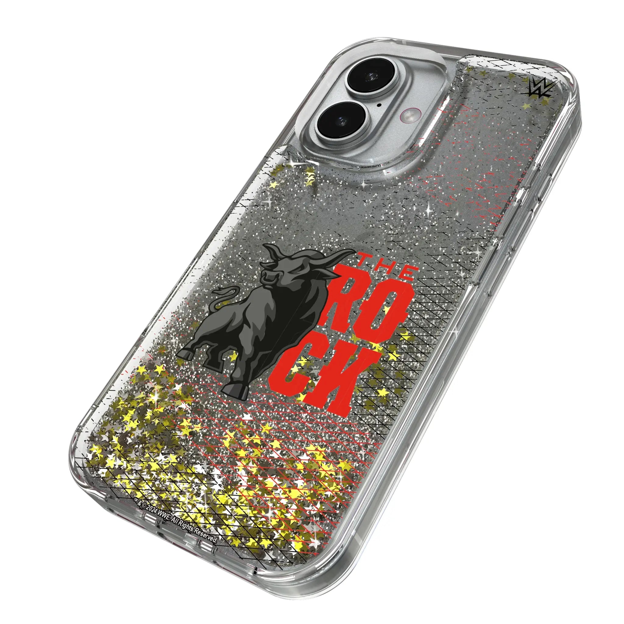 The Rock Steel iPhone Glitter Phone Case for Apple iPhone - Isometric View