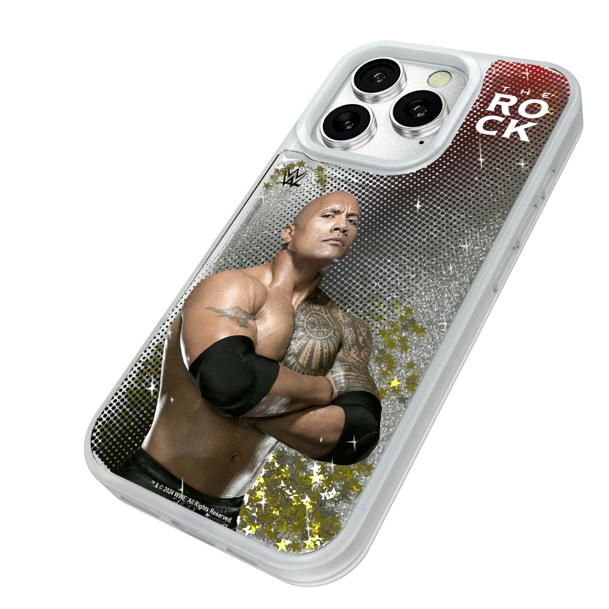 The Rock Superstar iPhone Glitter Phone Case for Apple iPhone - Isometric View#Device_iPhone 16 Pro