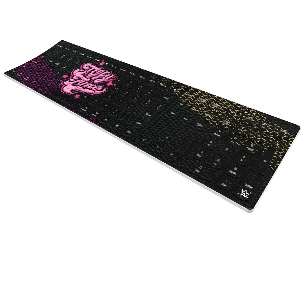 Tiffany Stratton Steel KKB605 Curved Wireless Keyboard - Isometric View