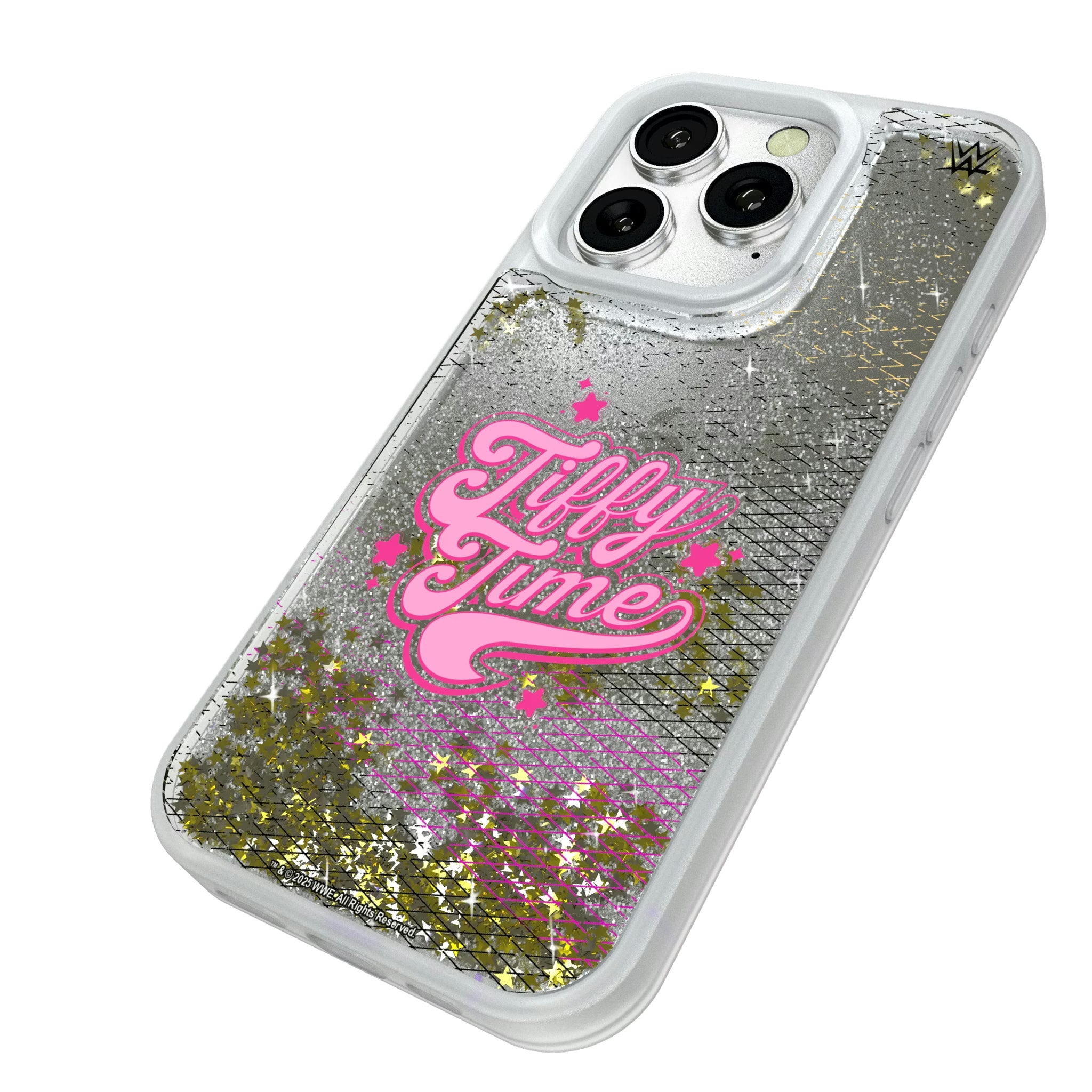 Tiffany Stratton Steel iPhone Glitter Phone Case for Apple iPhone - Isometric View#Device_iPhone 16 Pro