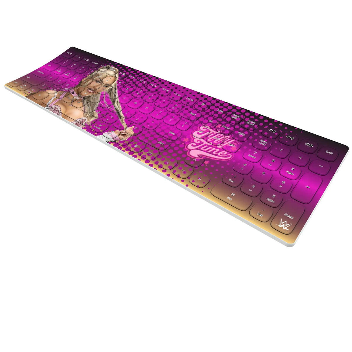 Tiffany Stratton Superstar KKB605 Curved Wireless Keyboard - Isometric View