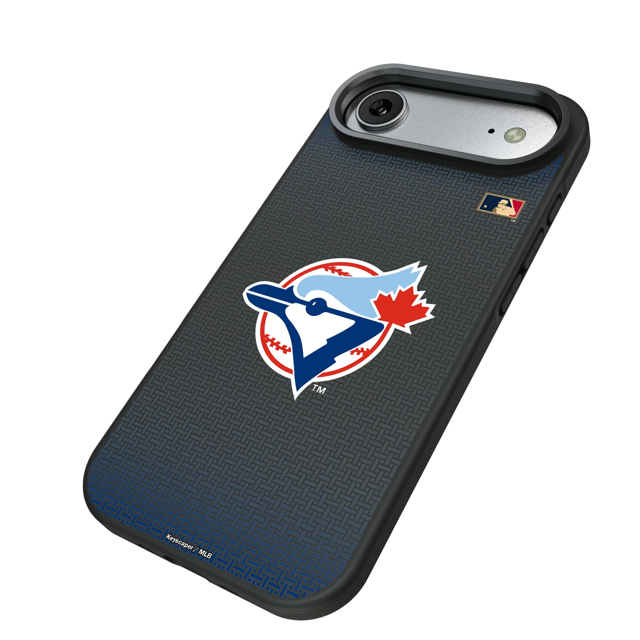 Toronto Blue Jays 1977-1988 - Cooperstown Collection Linen iPhone Bump Phone Case for Apple iPhone - Isometric View#Device_iPhone Air