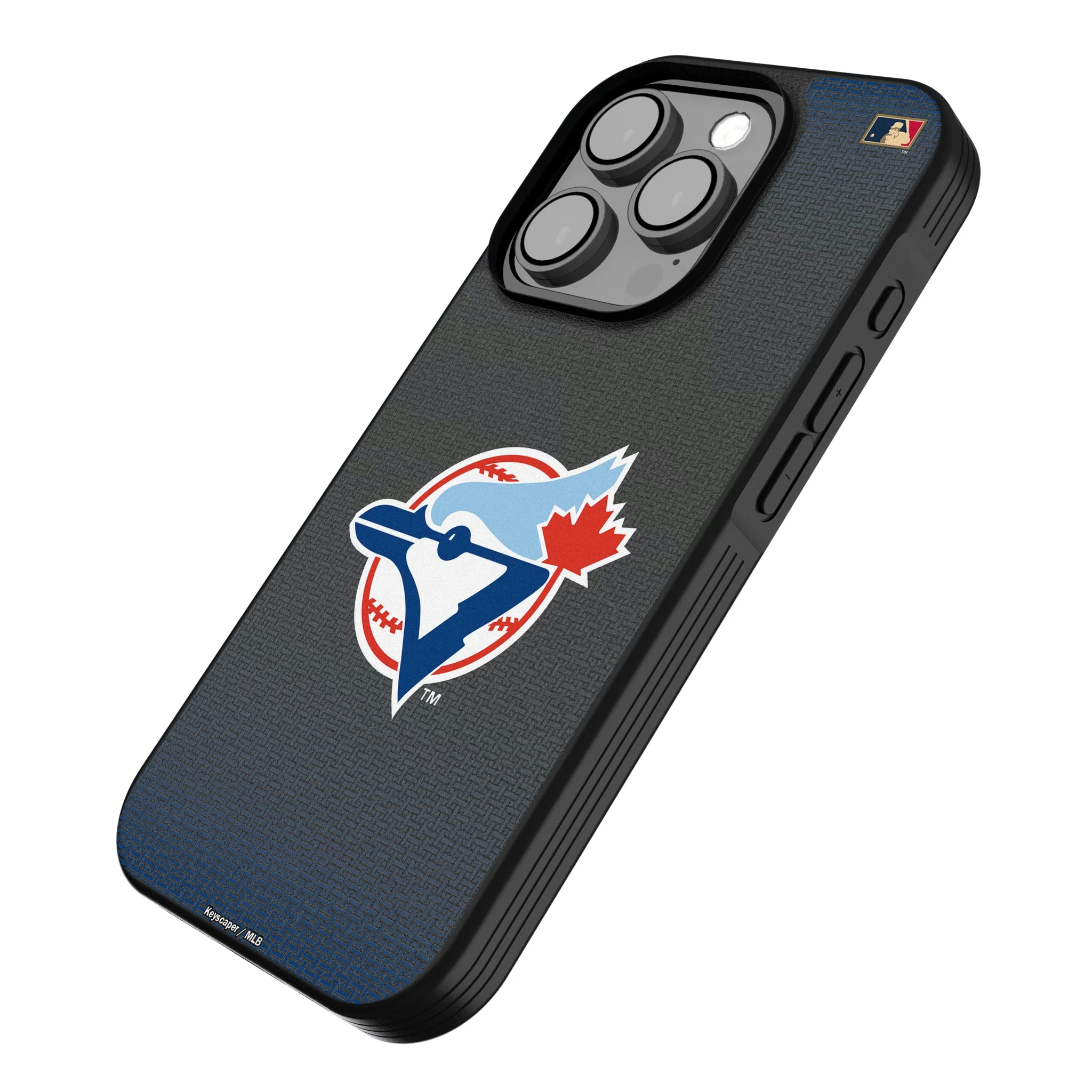 Toronto Blue Jays 1977-1988 - Cooperstown Collection Linen iPhone Bump Phone Case for Apple iPhone - Isometric View
