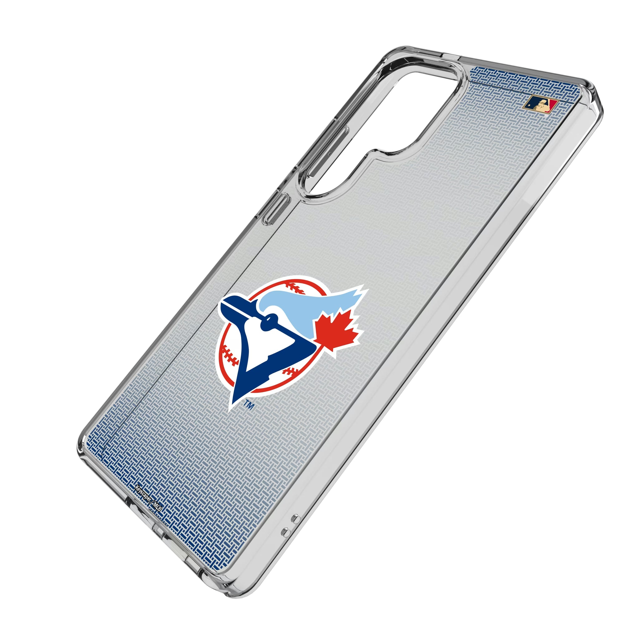 Toronto Blue Jays 1977-1988 - Cooperstown Collection Linen Galaxy Clear Phone Case for Samsung Galaxy - Isometric View