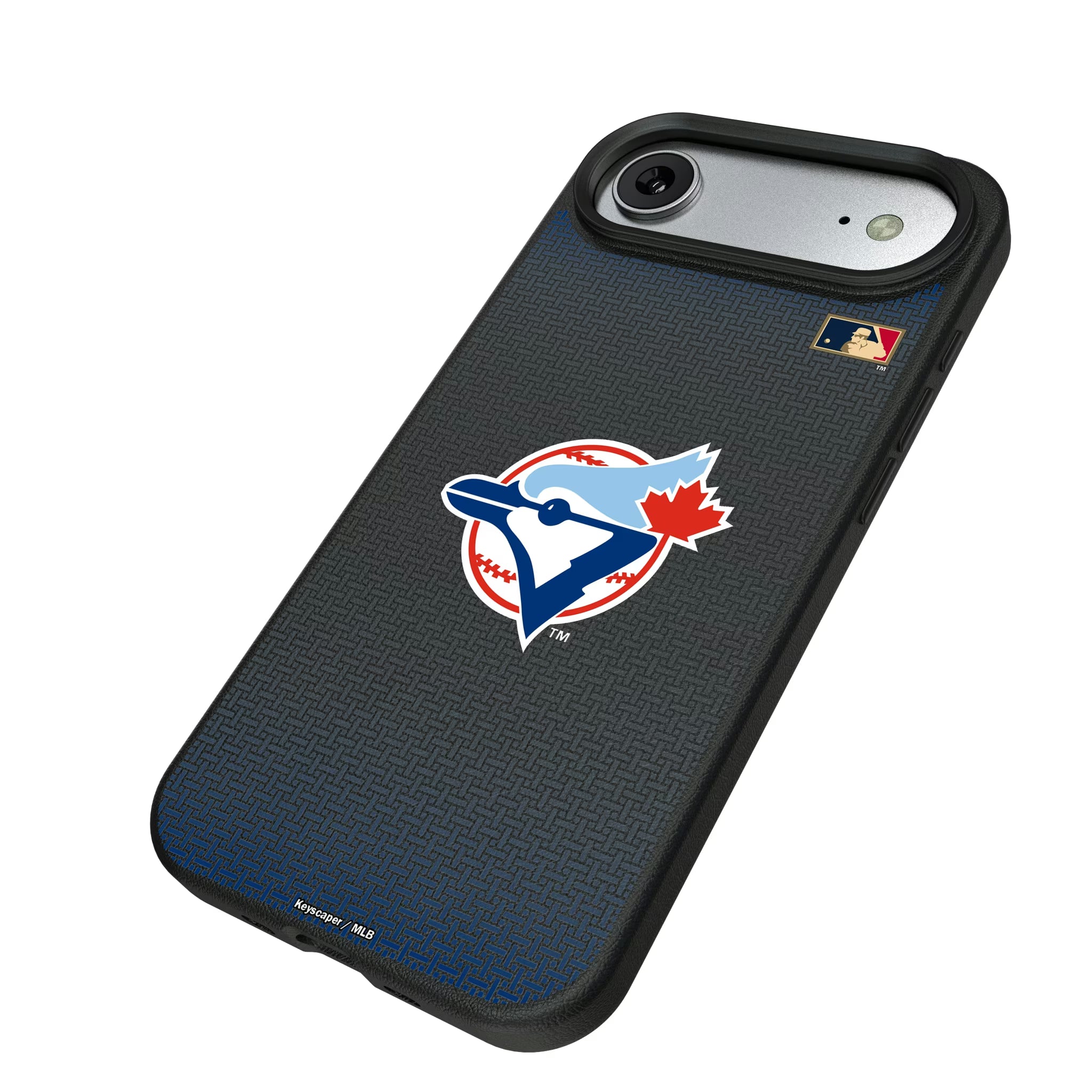 Toronto Blue Jays 1977-1988 - Cooperstown Collection Linen iPhone MagSafe Compatible Phone Case for Apple iPhone - Isometric View#Device_iPhone Air
