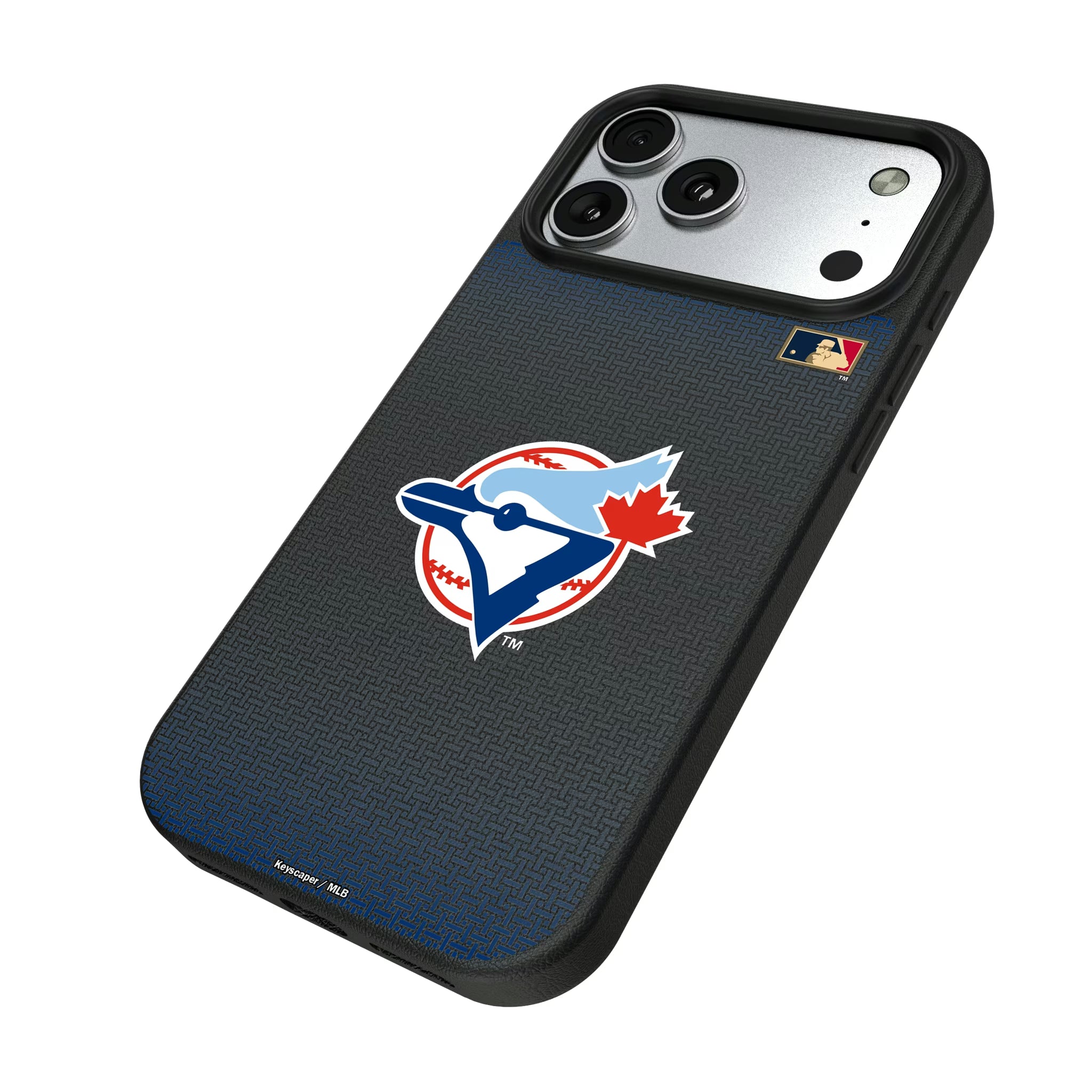 Toronto Blue Jays 1977-1988 - Cooperstown Collection Linen iPhone MagSafe Compatible Phone Case for Apple iPhone - Isometric View#Device_iPhone 17 Pro Max