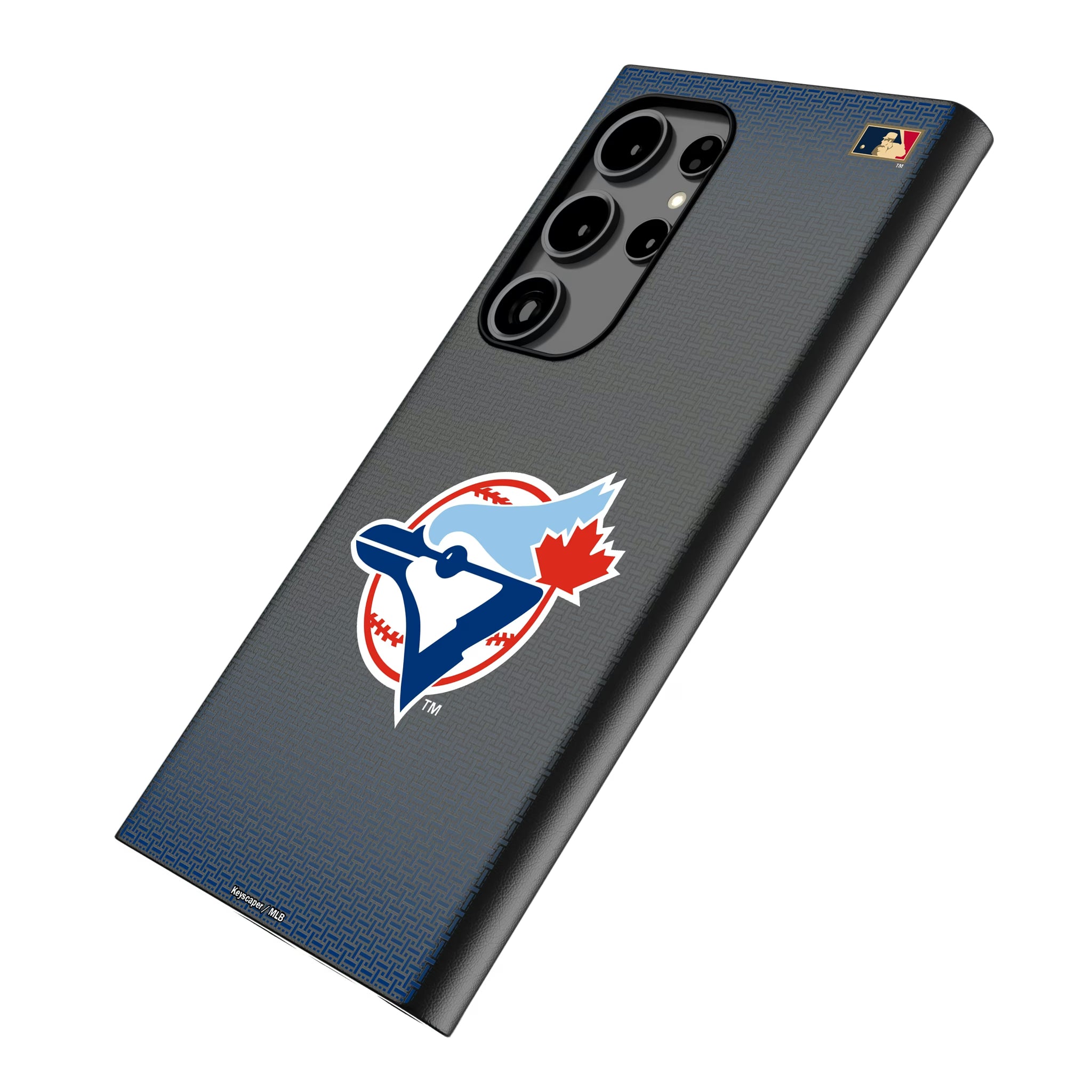 Toronto Blue Jays 1977-1988 - Cooperstown Collection Linen Galaxy MagSafe Compatible Phone Case for Samsung Galaxy - Isometric View