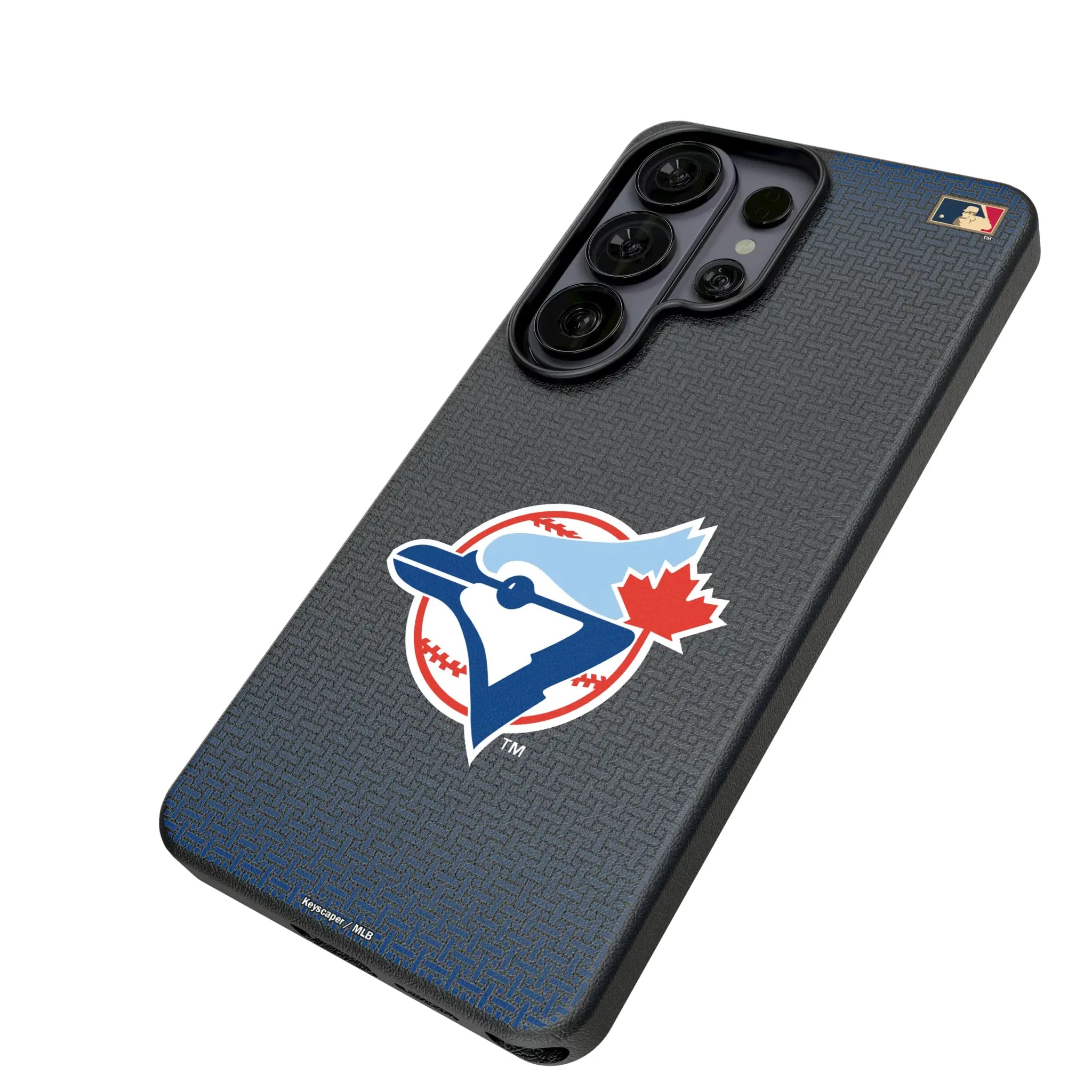 Toronto Blue Jays 1977-1988 - Cooperstown Collection Linen Galaxy MagSafe Compatible Phone Case for Samsung Galaxy - Isometric View#Device_Galaxy S26 Ultra