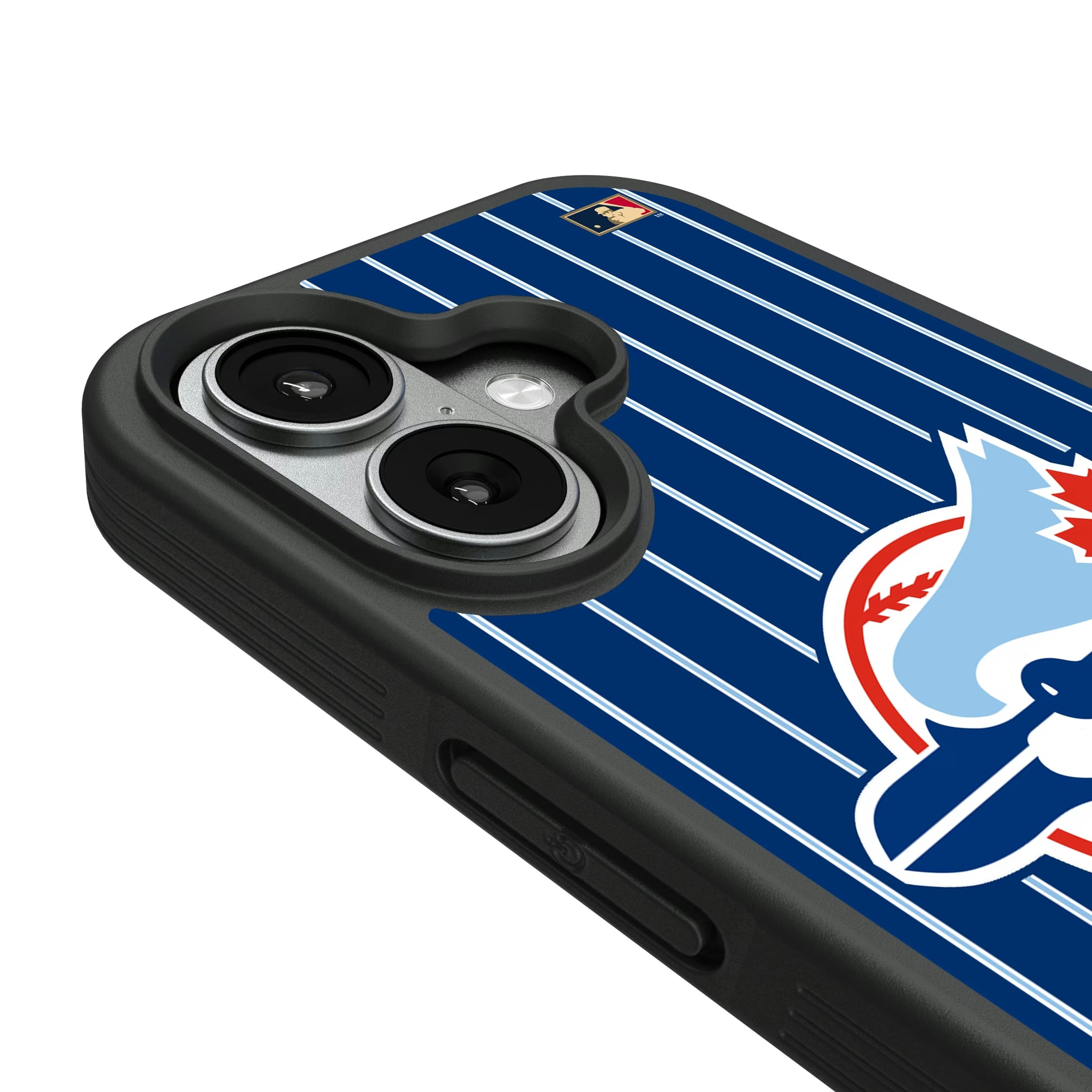 Toronto Blue Jays 1977-1988 - Cooperstown Collection Pinstripe iPhone Bump Phone Case for Apple iPhone - Detail#Device_iPhone 17