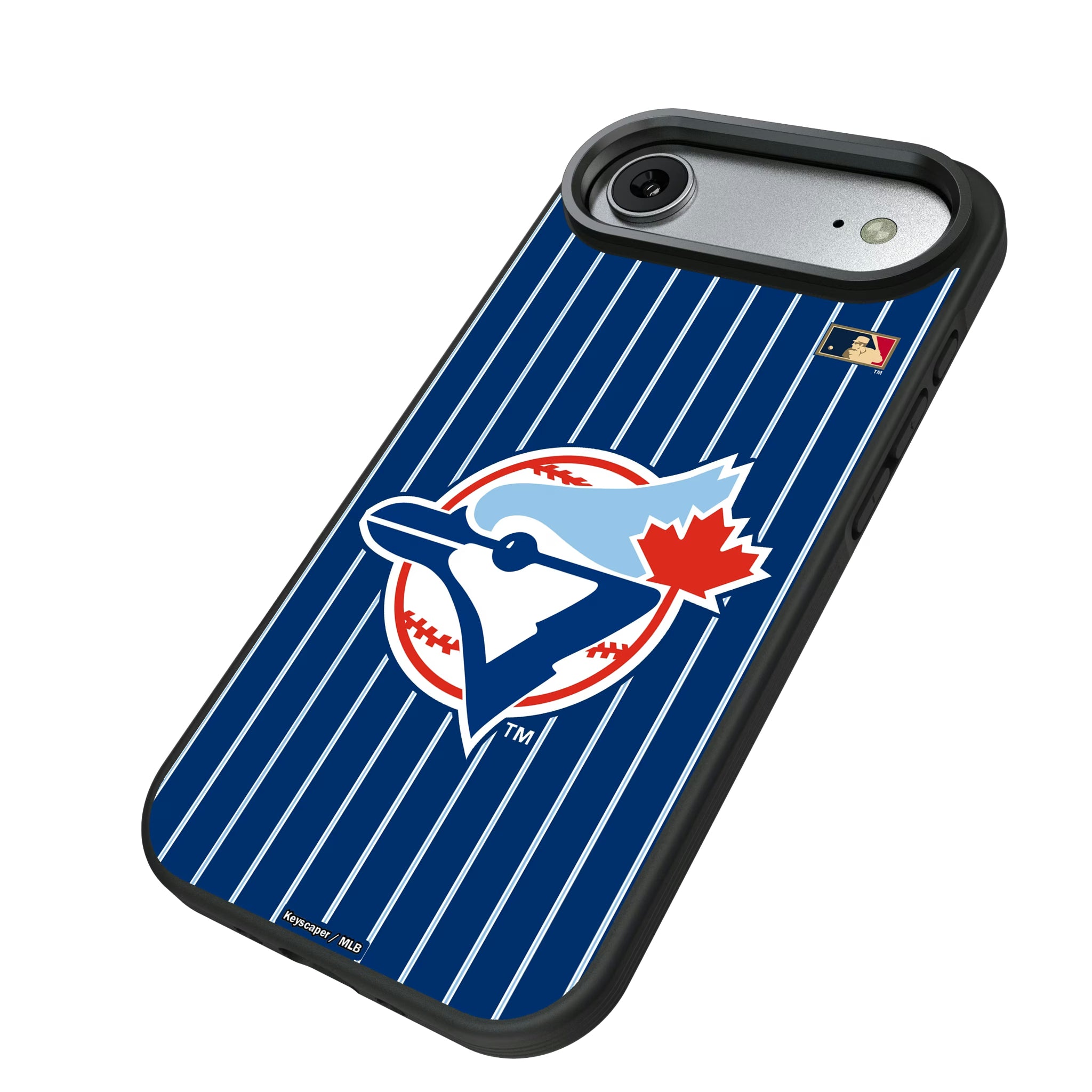 Toronto Blue Jays 1977-1988 - Cooperstown Collection Pinstripe iPhone Bump Phone Case for Apple iPhone - Isometric View#Device_iPhone Air