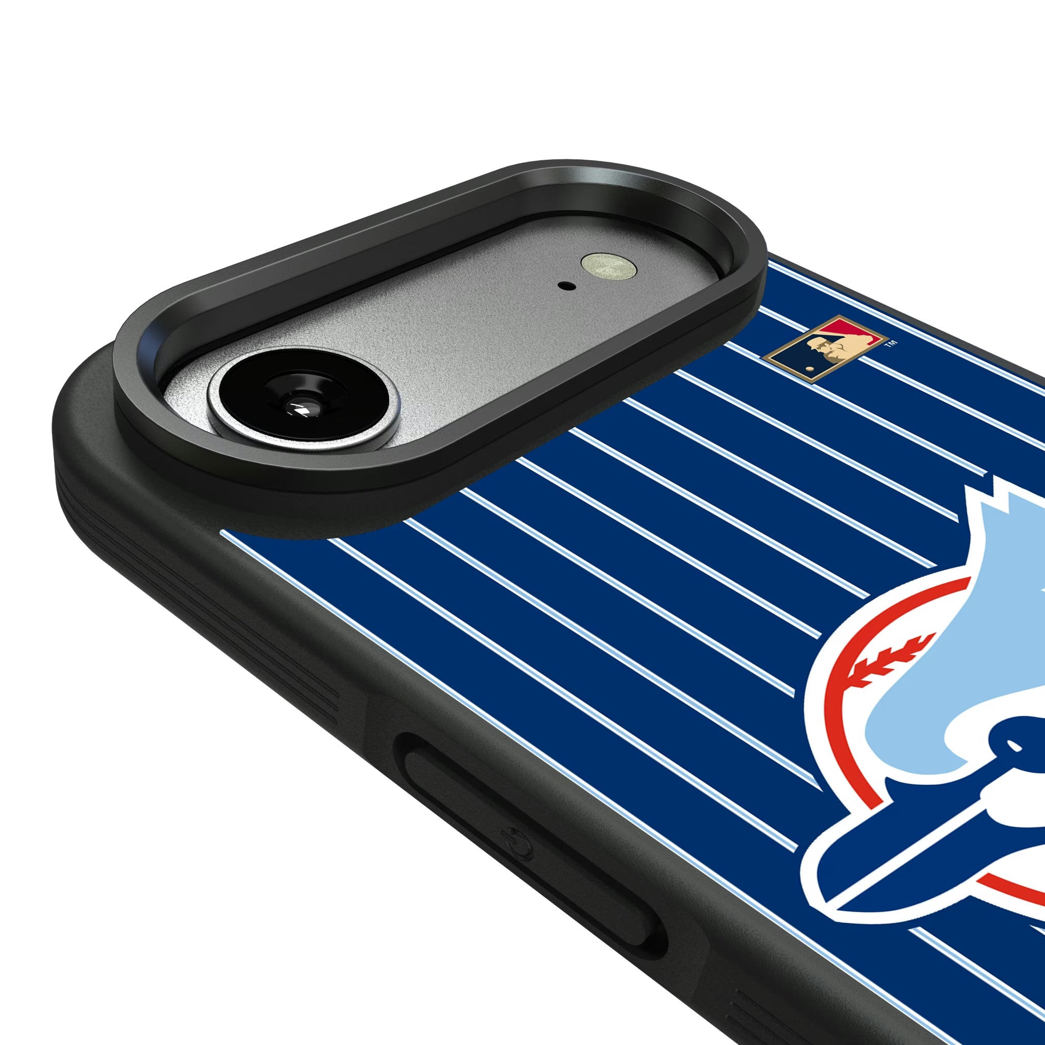 Toronto Blue Jays 1977-1988 - Cooperstown Collection Pinstripe iPhone Bump Phone Case for Apple iPhone - Detail#Device_iPhone Air