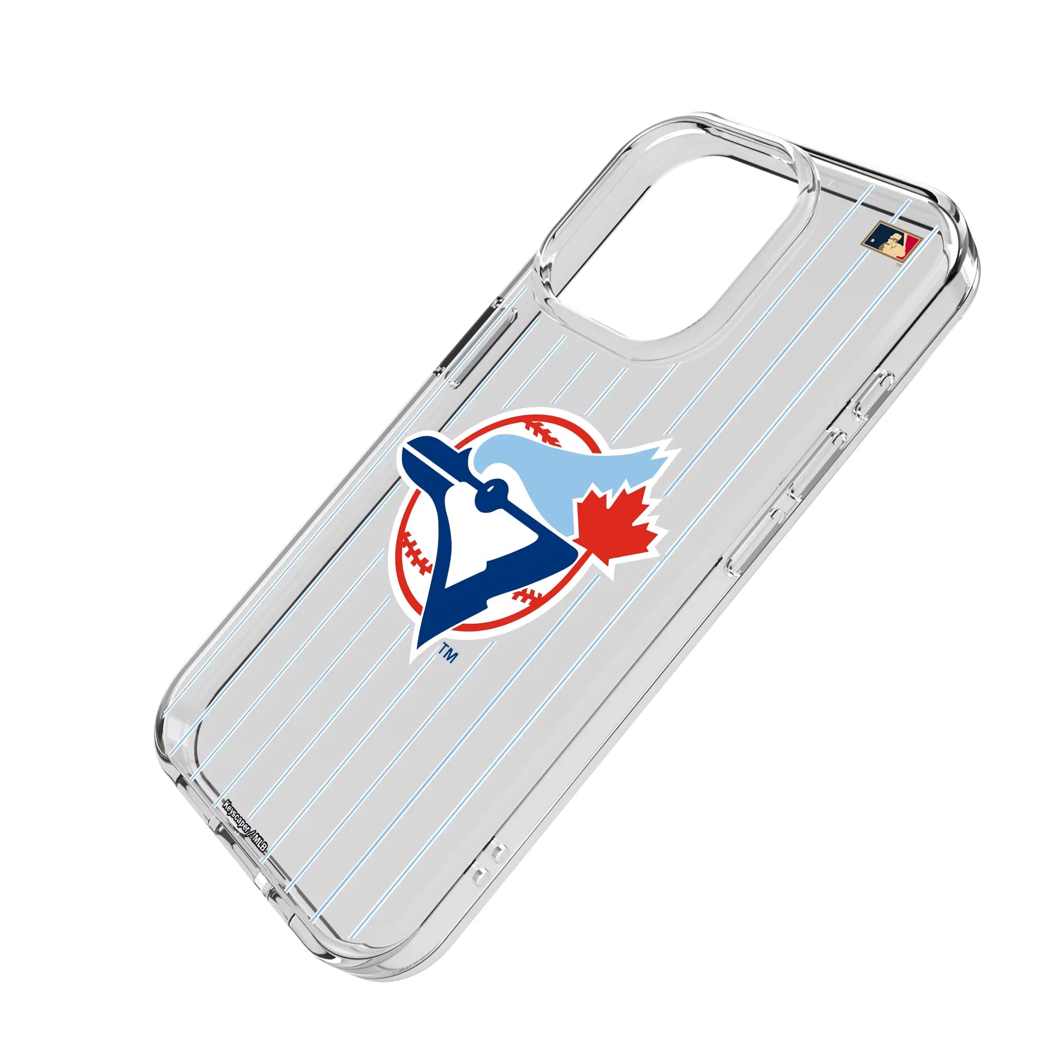 Toronto Blue Jays 1977-1988 - Cooperstown Collection Pinstripe iPhone Clear Phone Case for Apple iPhone - Isometric View