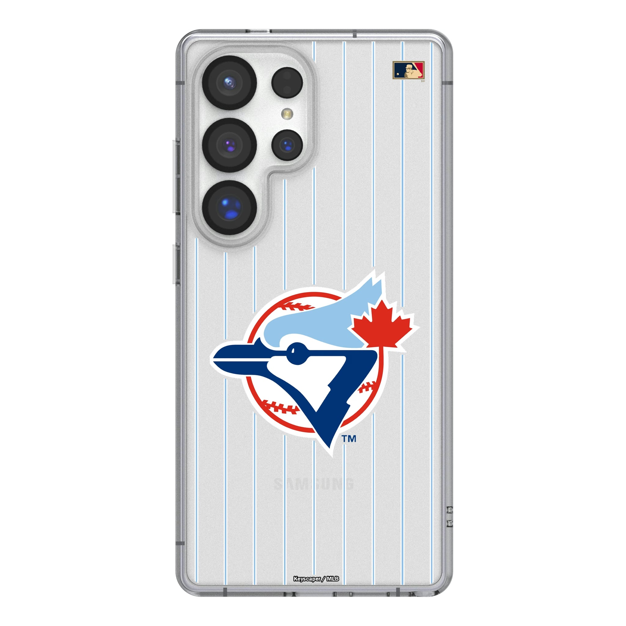 Toronto Blue Jays 1977-1988 - Cooperstown Collection Pinstripe Galaxy Clear Phone Case for Samsung Galaxy