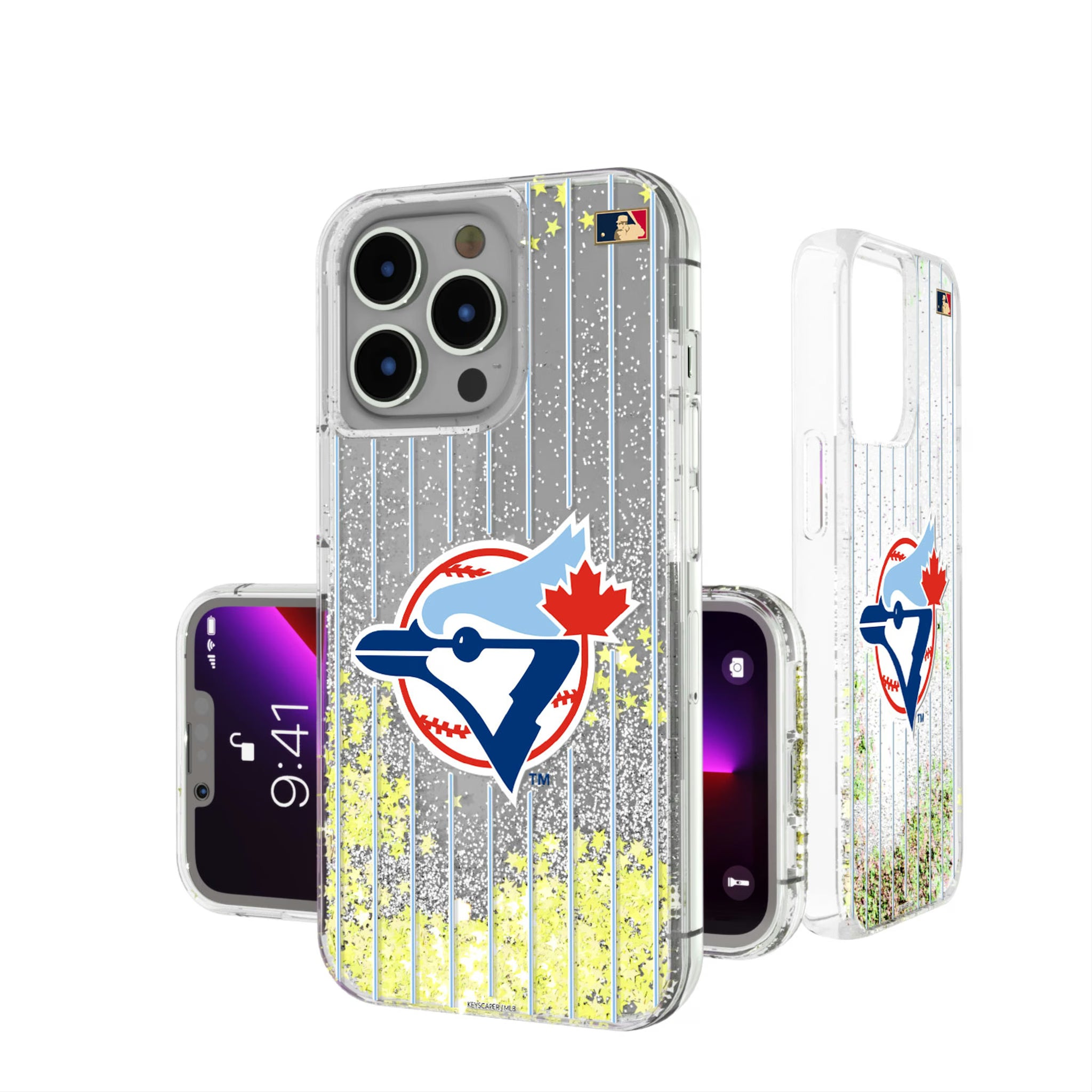Toronto Blue Jays 1977-1988 - Cooperstown Collection Pinstripe iPhone Glitter Phone Case for Apple iPhone