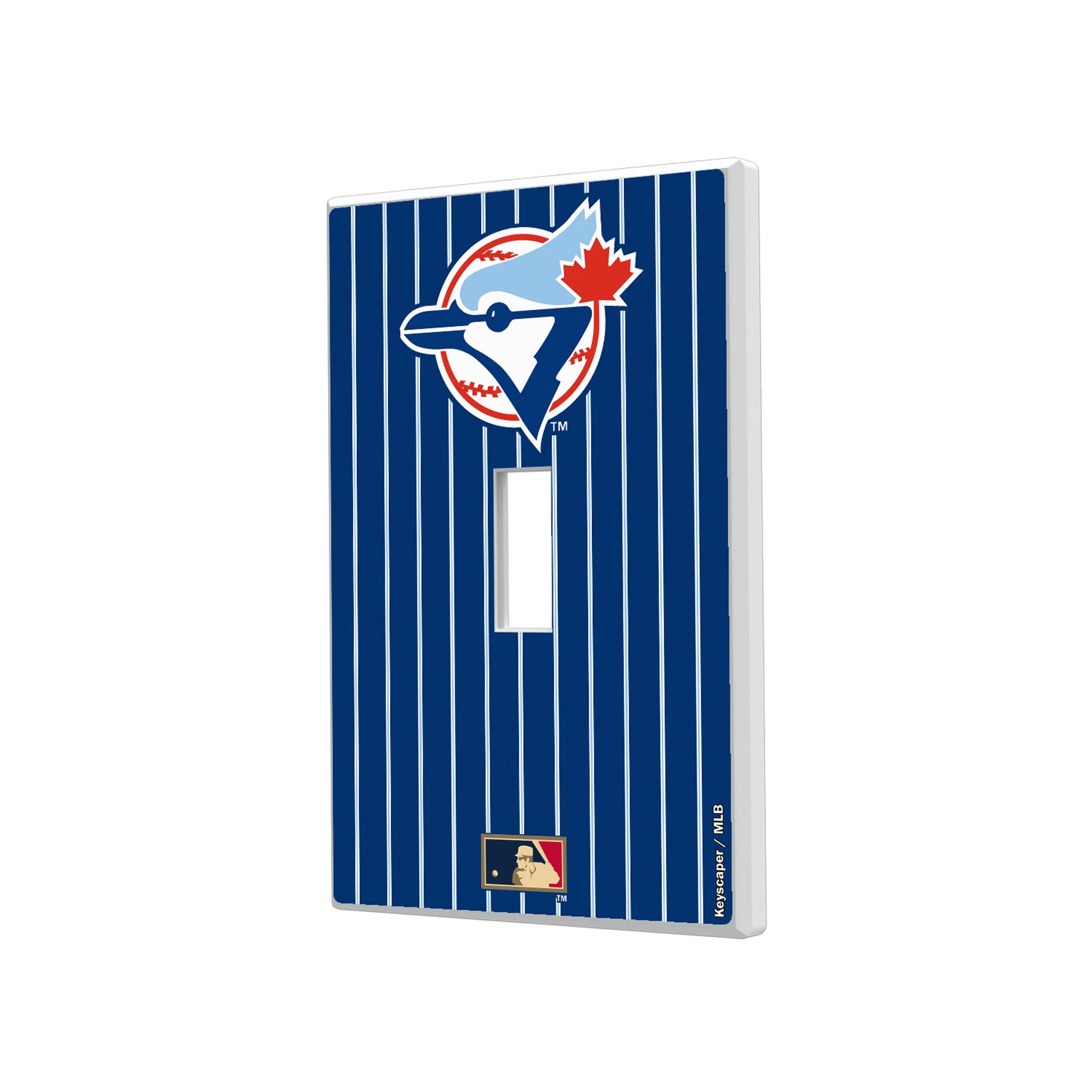 Toronto Blue Jays 1977-1988 - Cooperstown Collection Pinstripe Hidden-Screw Light Switch Plate#Style_Single Toggle