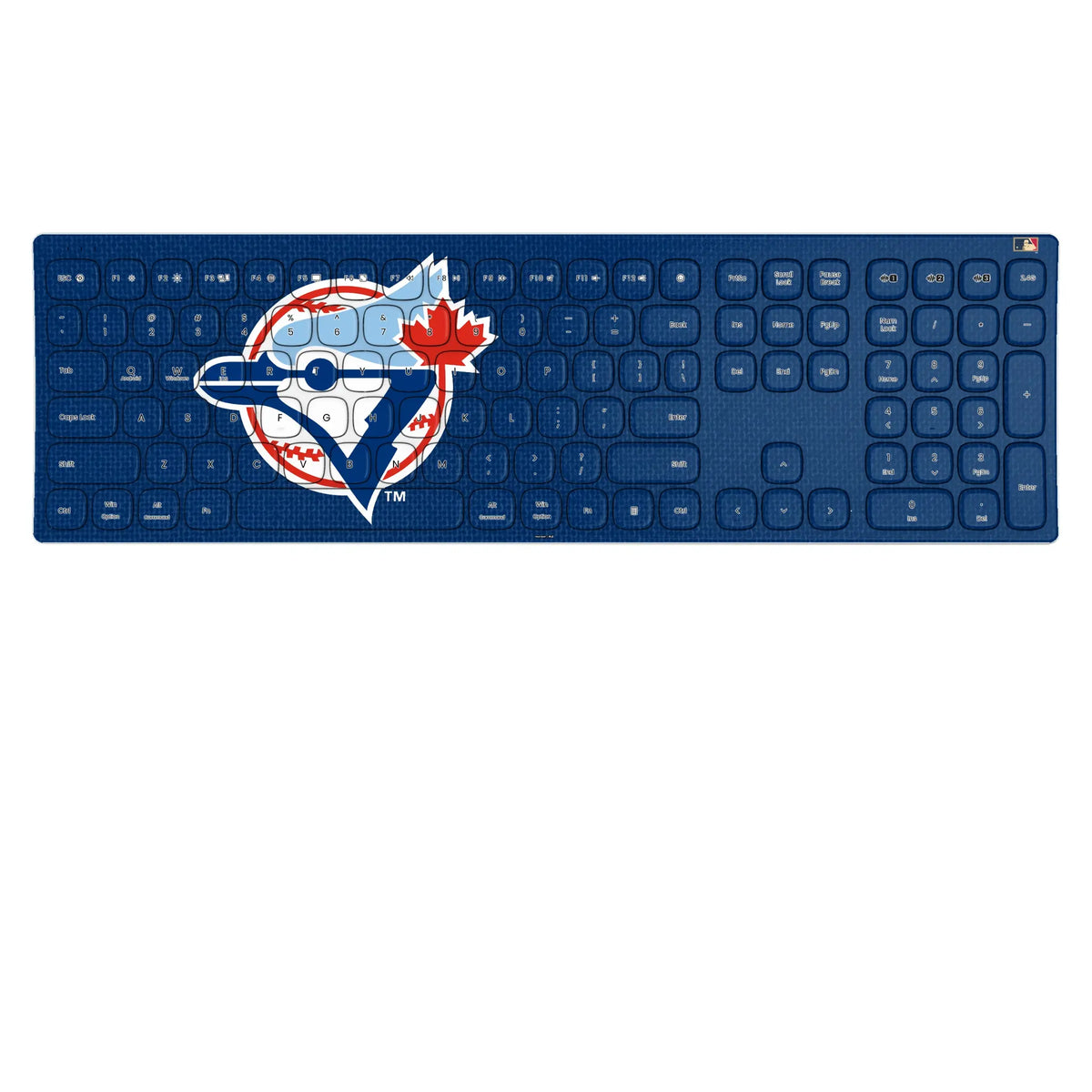 Toronto Blue Jays 1977-1988 - Cooperstown Collection Solid KKB605 Curved Wireless Keyboard