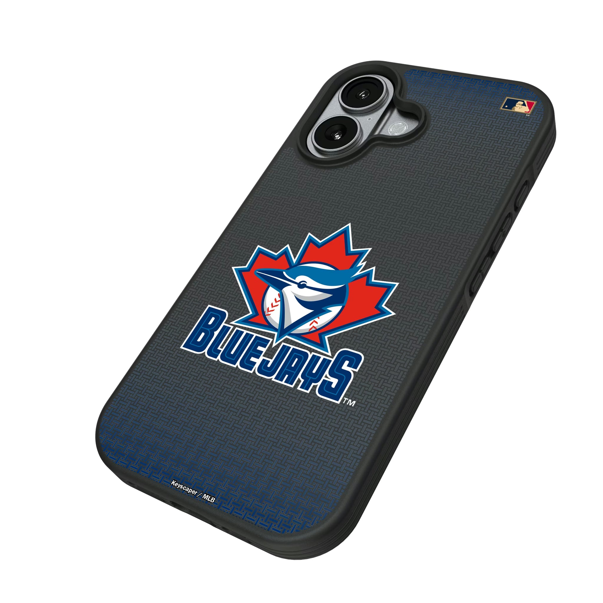 Toronto Blue Jays 1997-2002 - Cooperstown Collection Linen iPhone Bump Phone Case for Apple iPhone - Isometric View#Device_iPhone 17
