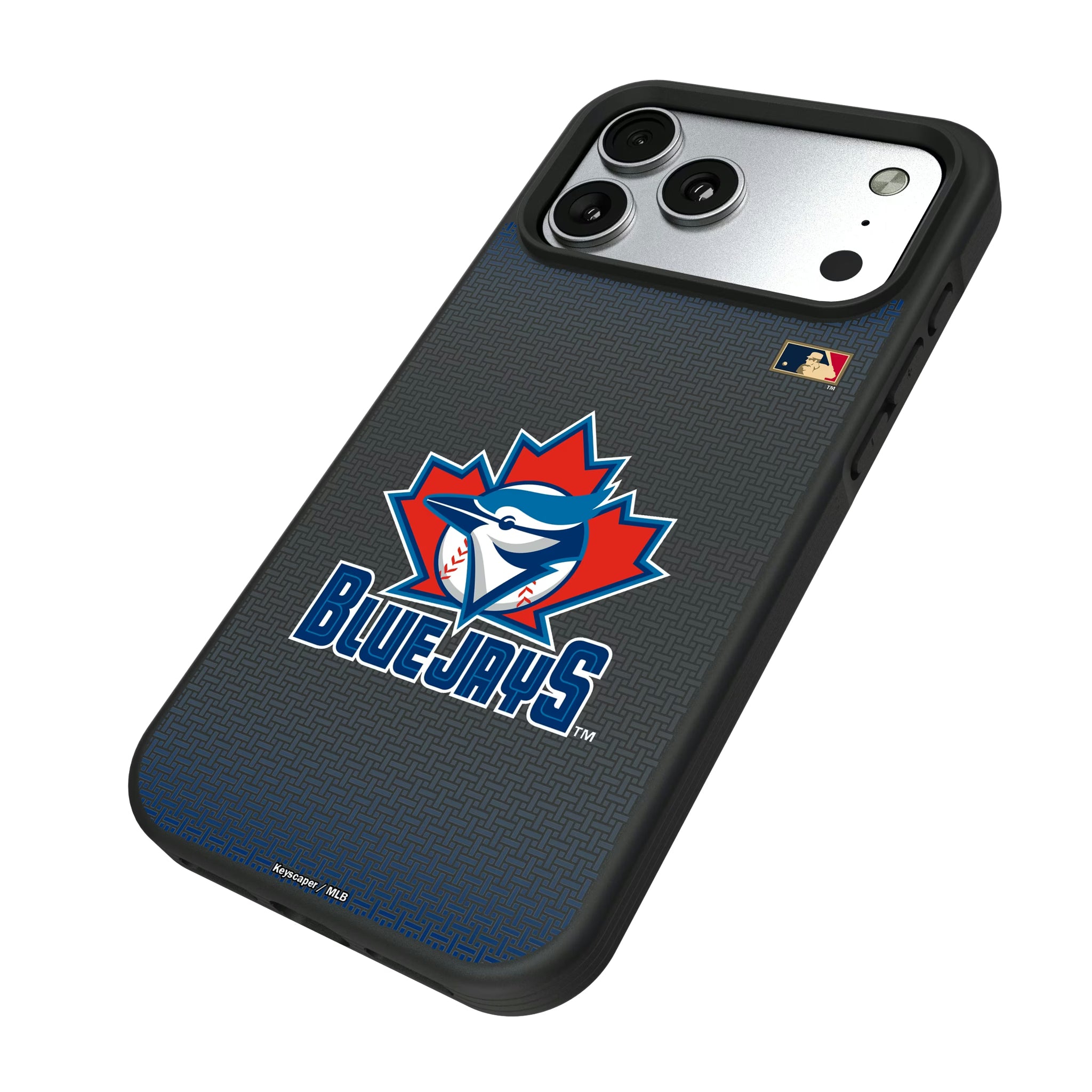 Toronto Blue Jays 1997-2002 - Cooperstown Collection Linen iPhone Bump Phone Case for Apple iPhone - Isometric View#Device_iPhone 17 Pro Max