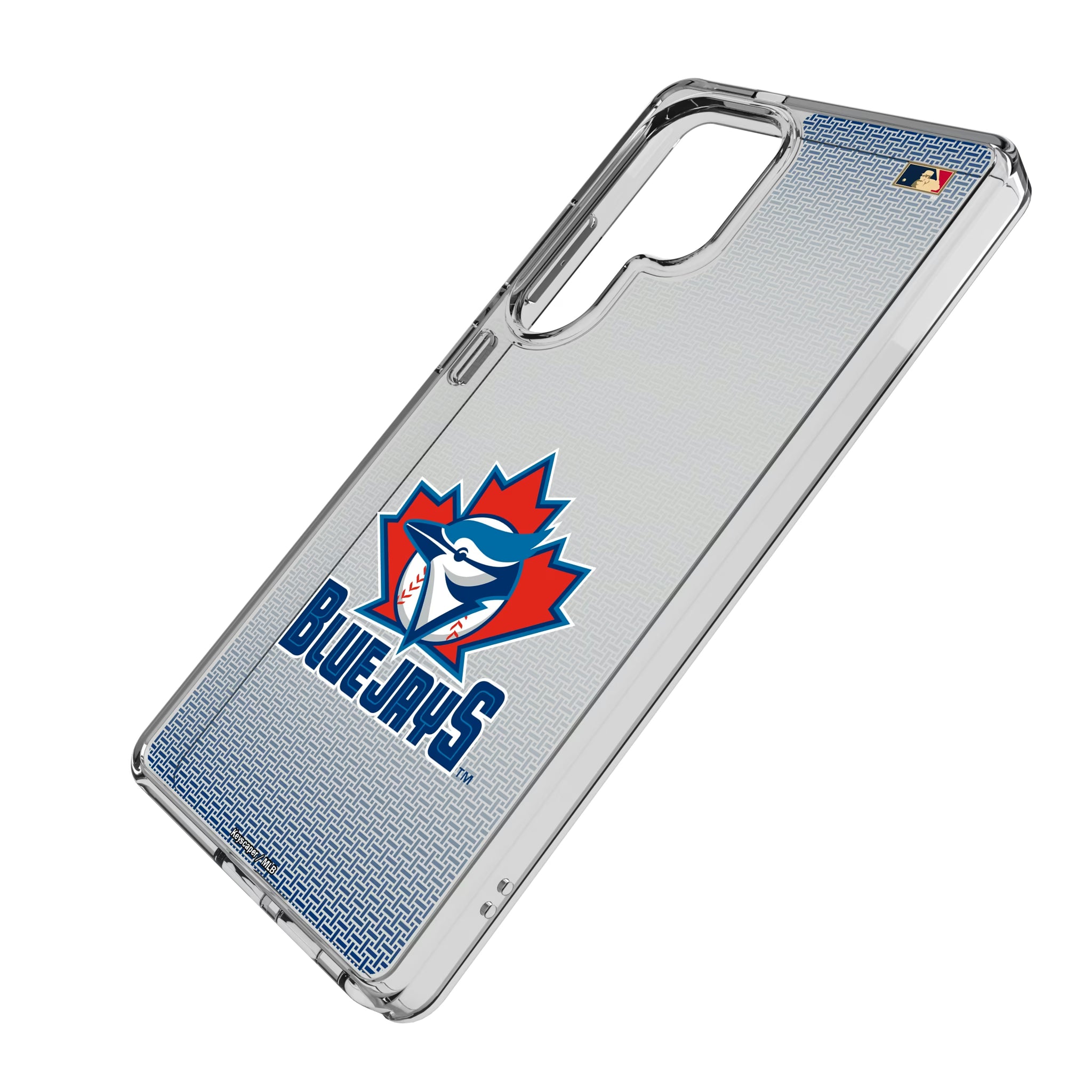Toronto Blue Jays 1997-2002 - Cooperstown Collection Linen Galaxy Clear Phone Case for Samsung Galaxy - Isometric View