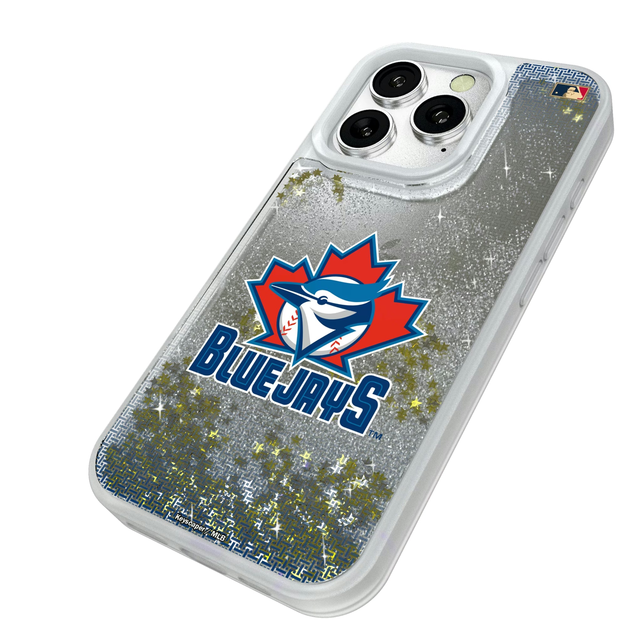 Toronto Blue Jays 1997-2002 - Cooperstown Collection Linen iPhone Glitter Phone Case for Apple iPhone - Isometric View#Device_iPhone 16 Pro