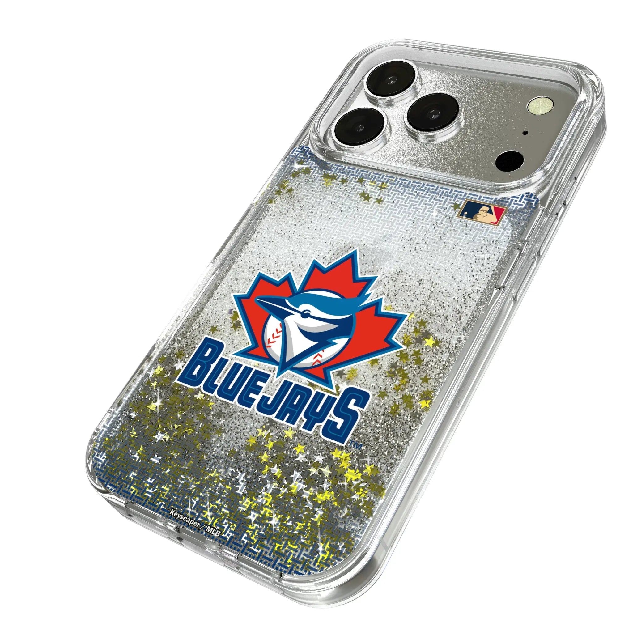 Toronto Blue Jays 1997-2002 - Cooperstown Collection Linen iPhone Glitter Phone Case for Apple iPhone - Isometric View