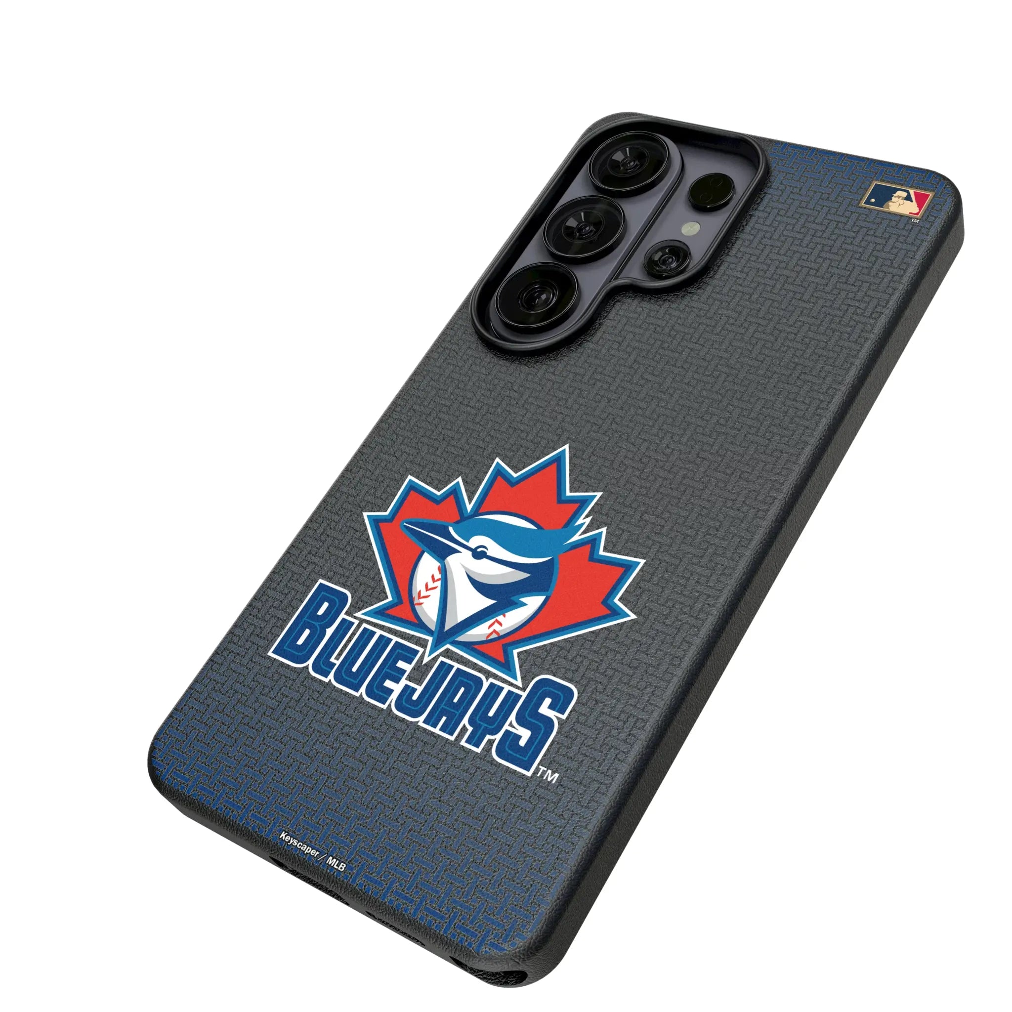 Toronto Blue Jays 1997-2002 - Cooperstown Collection Linen Galaxy MagSafe Compatible Phone Case for Samsung Galaxy - Isometric View#Device_Galaxy S26 Ultra