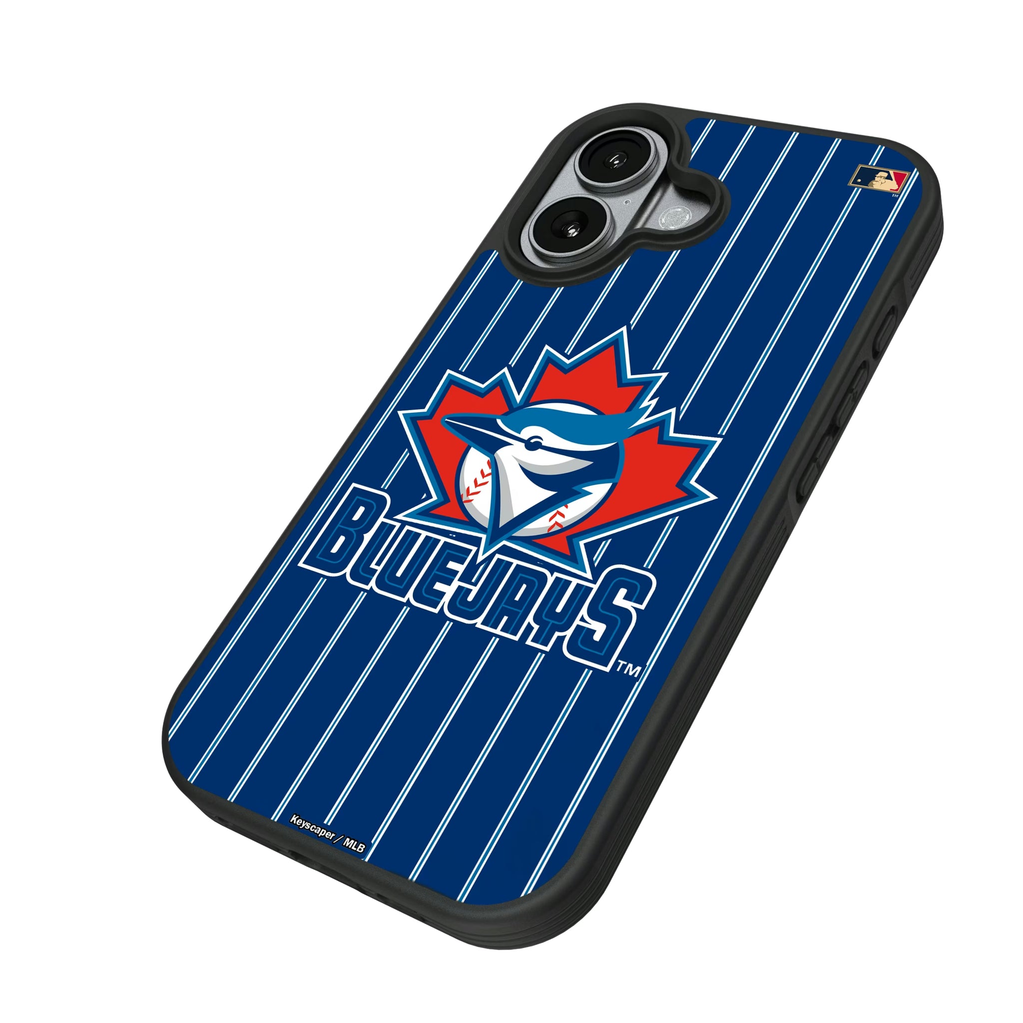 Toronto Blue Jays 1997-2002 - Cooperstown Collection Pinstripe iPhone Bump Phone Case for Apple iPhone - Isometric View#Device_iPhone 17