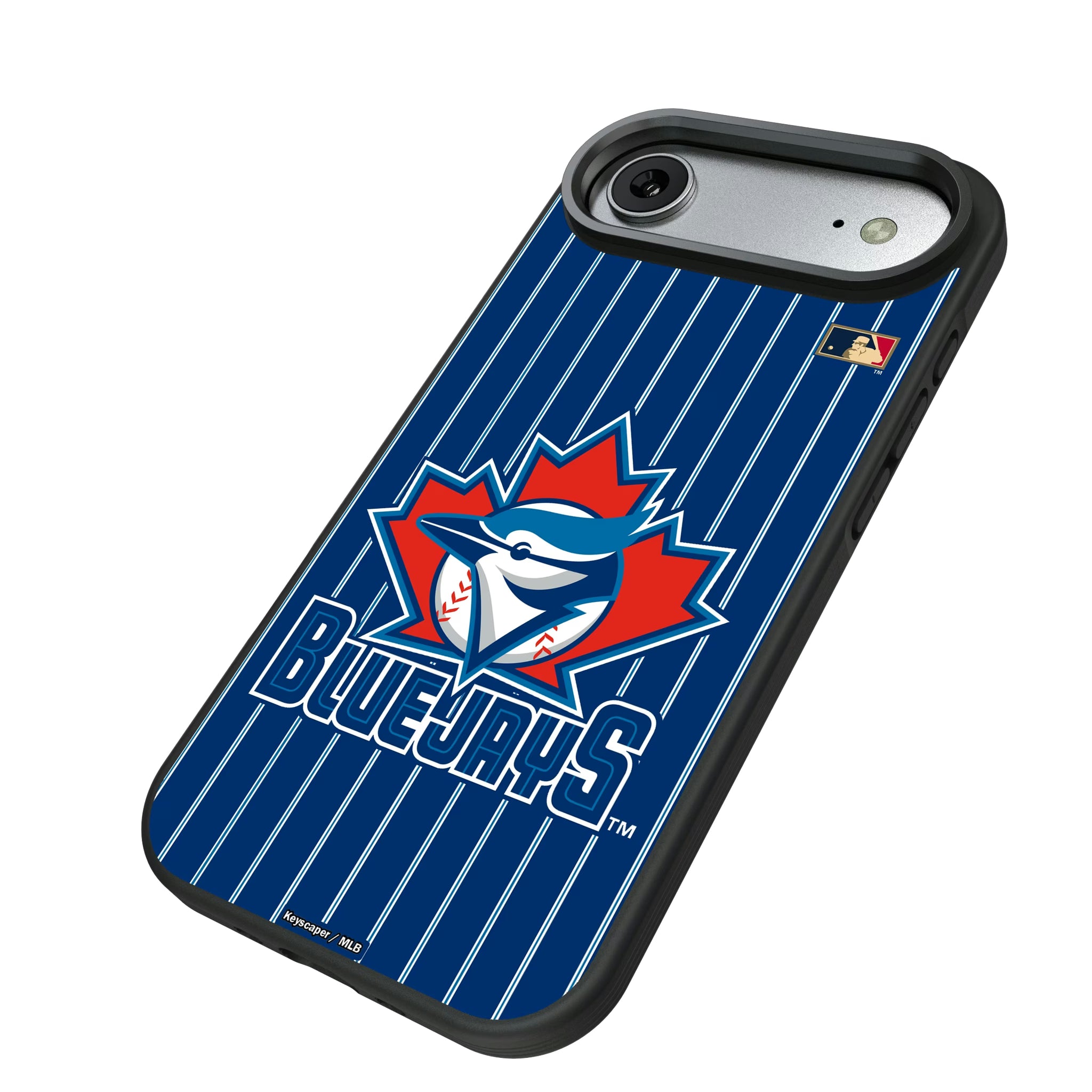 Toronto Blue Jays 1997-2002 - Cooperstown Collection Pinstripe iPhone Bump Phone Case for Apple iPhone - Isometric View#Device_iPhone Air